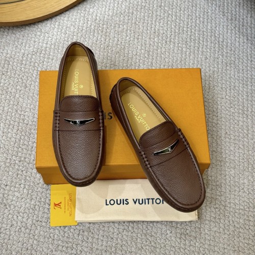 Louis Vuitton Men's Gloria Loafer in Brown Monogram Embossed Leather 1 Louis Vuitton Men's Gloria Loafer in Brown Monogram Embossed Leather