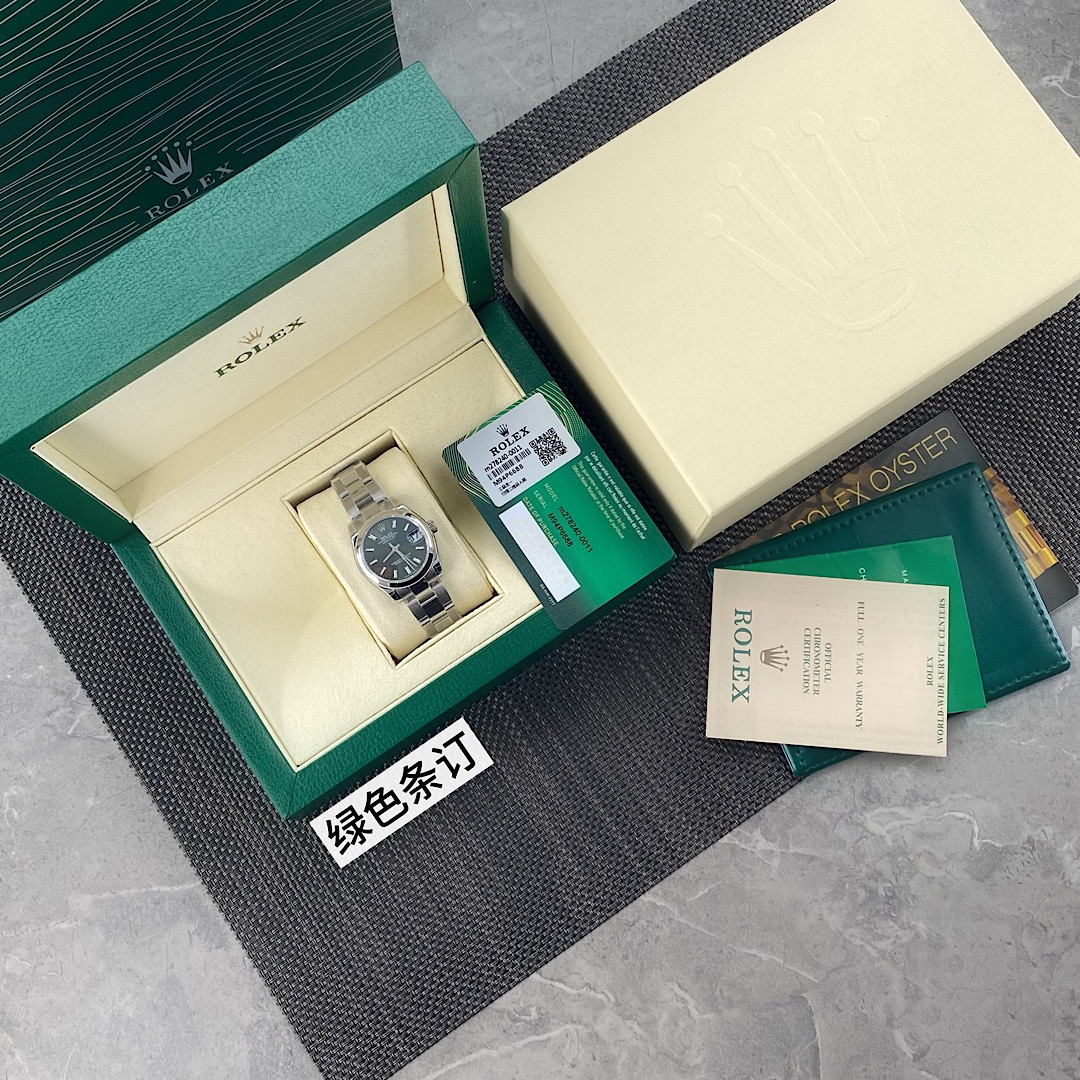 Rolex Datejust Montre Bleu Vert Femmes Automatic Mechanical Movement