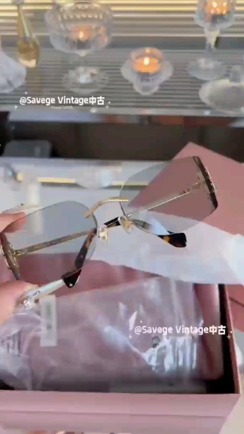 Unknown 开箱 新款51s无框墨镜太 了