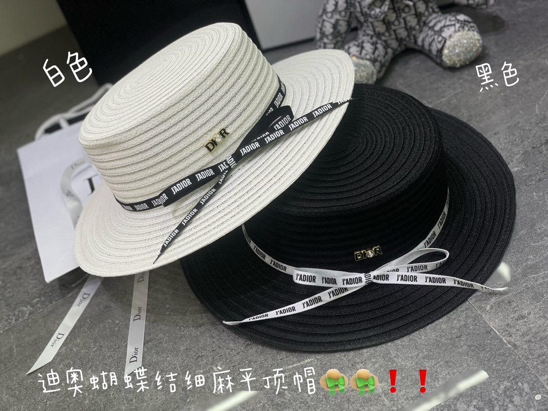 NO:824545,Special price with dust bag. [DIOR Dior] 2026 new Xiaoxiang flat-top fine linen straw hat, sunshade and easy to match, outdoor travel hat straw hat fisherman hat baseball cap, hat, dior, dior, espadrilles, hats19860909特价配防尘袋.【DIOR迪奥】2026新款小香平顶细麻款草帽,遮阳又好搭,出街旅行单品帽子草帽渔夫帽棒球帽,帽子,dior,dior,espadrilles,hats,hat