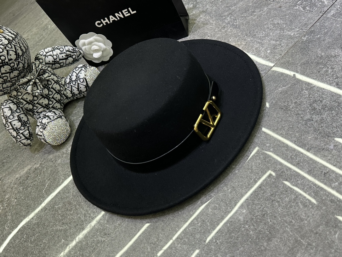 P158, VALENTINO, 100% WOOL CAP - 图片 3