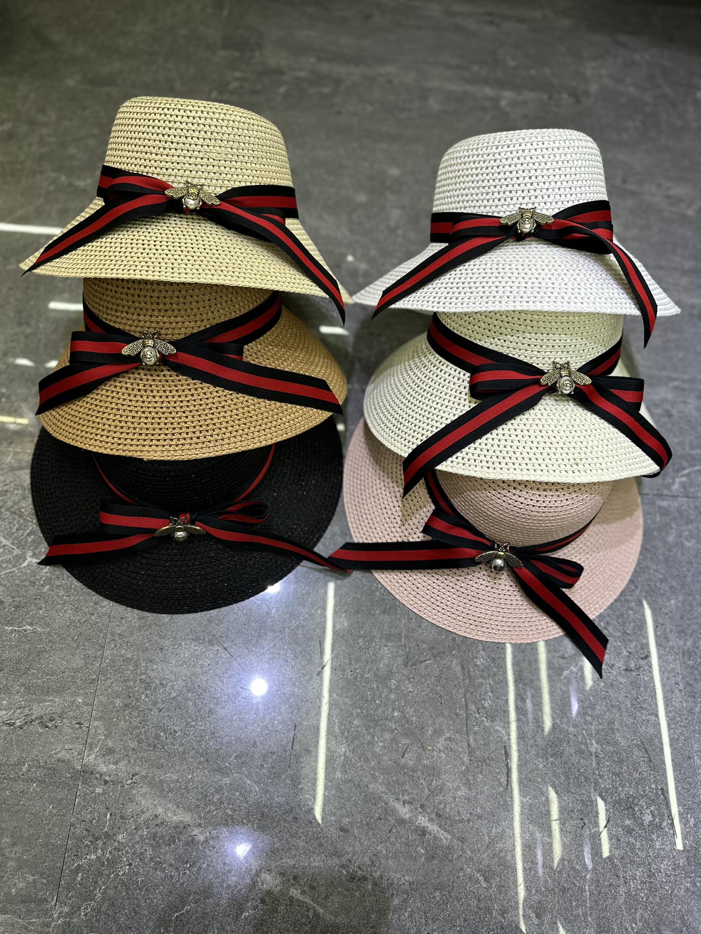 🎀Gucci 爆款经典丝带🎀蜜蜂🐝胸针盆帽🔥🔥
