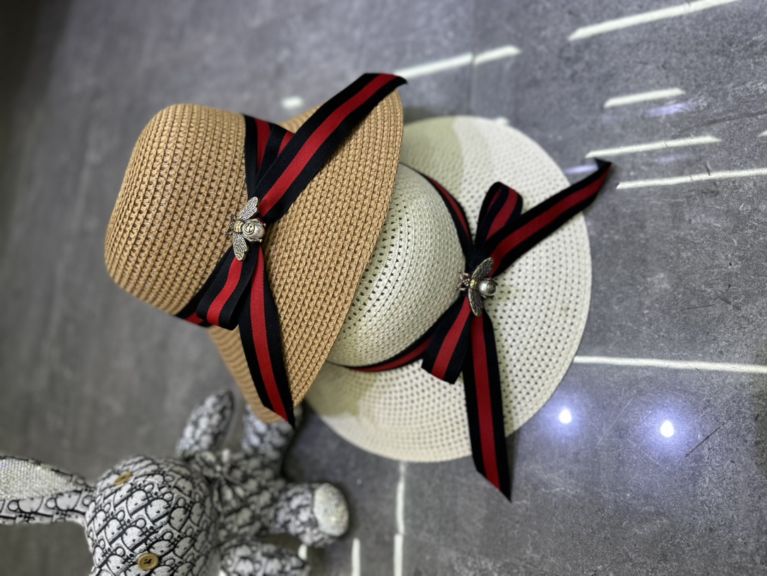 🎀Gucci 爆款经典丝带🎀蜜蜂🐝胸针盆帽🔥🔥