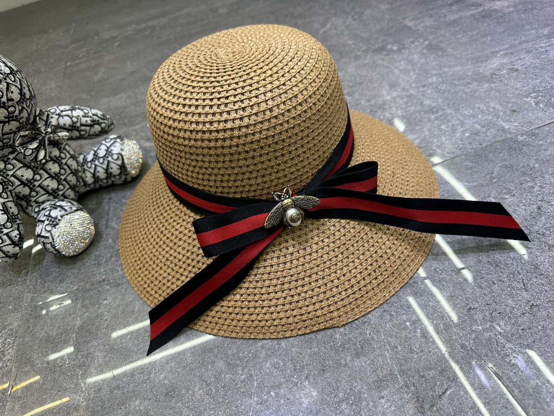 🎀Gucci 爆款经典丝带🎀蜜蜂🐝胸针盆帽🔥🔥