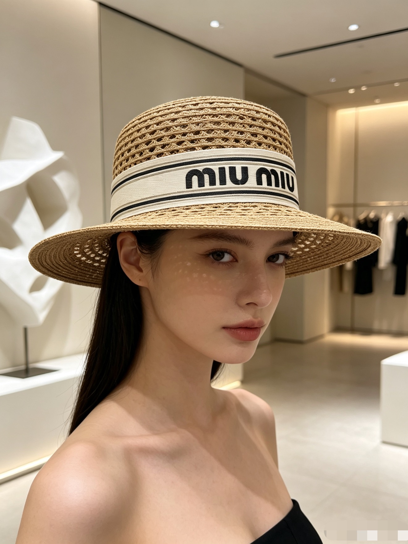 NO:949006,Special price with dust bag. [MIUMIU Miumiu] 2026 new flat-top webbing densely woven straw hat, sunshade and easy to match, a single item for street travel, straw hat, fisherman hat, baseball cap, hat, miumiu, espadrilles, hats19860909特价配防尘袋.【MIUMIU缪缪】2026新款平顶织带密织草帽,遮阳又好搭,出街旅行单品帽子草帽渔夫帽棒球帽,帽子,miumiu,espadrilles,hats,hat