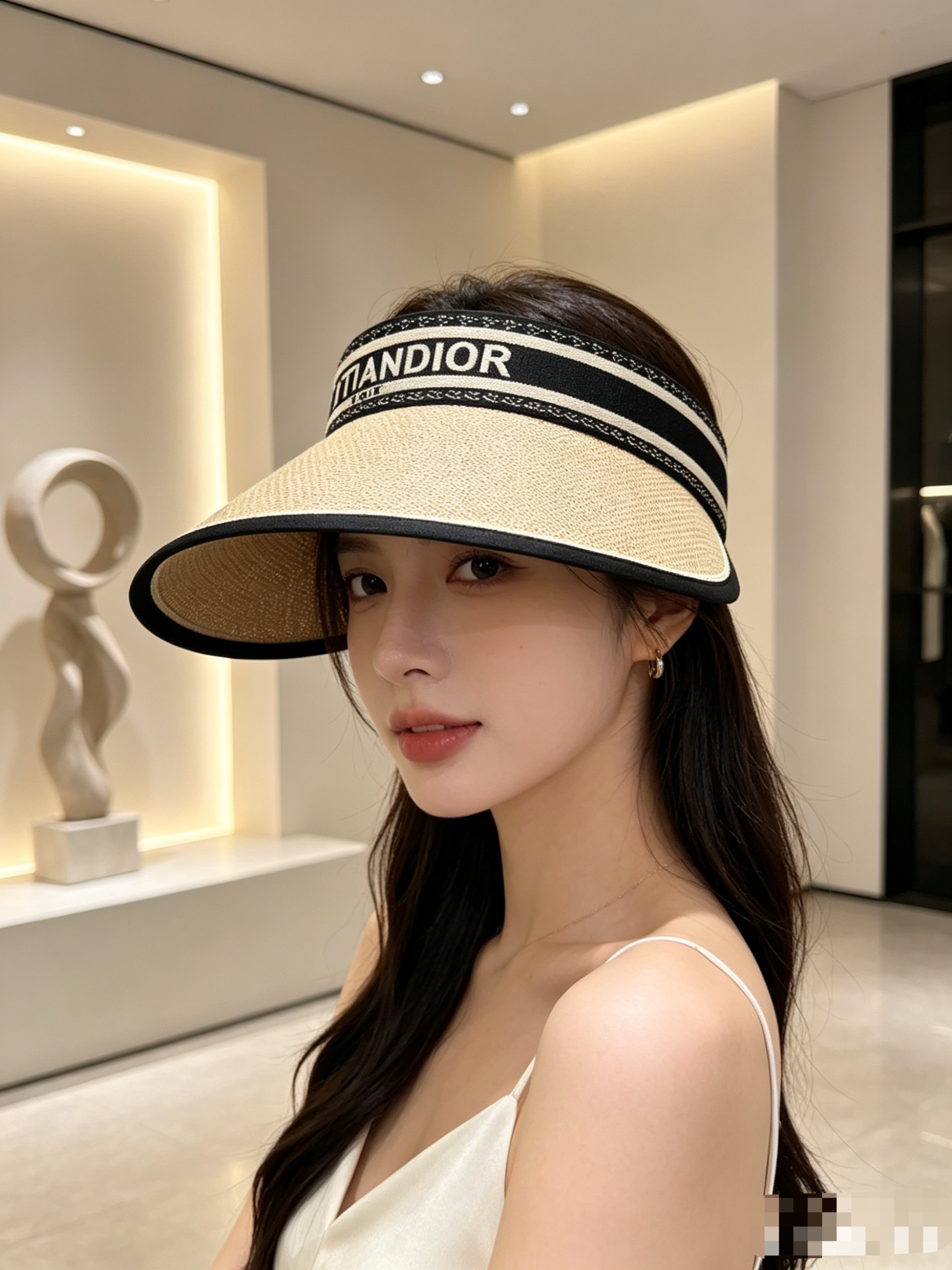 💛配防尘袋 【DIOR迪奥】 2026新款编织织带款空顶帽，🔆遮阳百搭～休闲出街神器