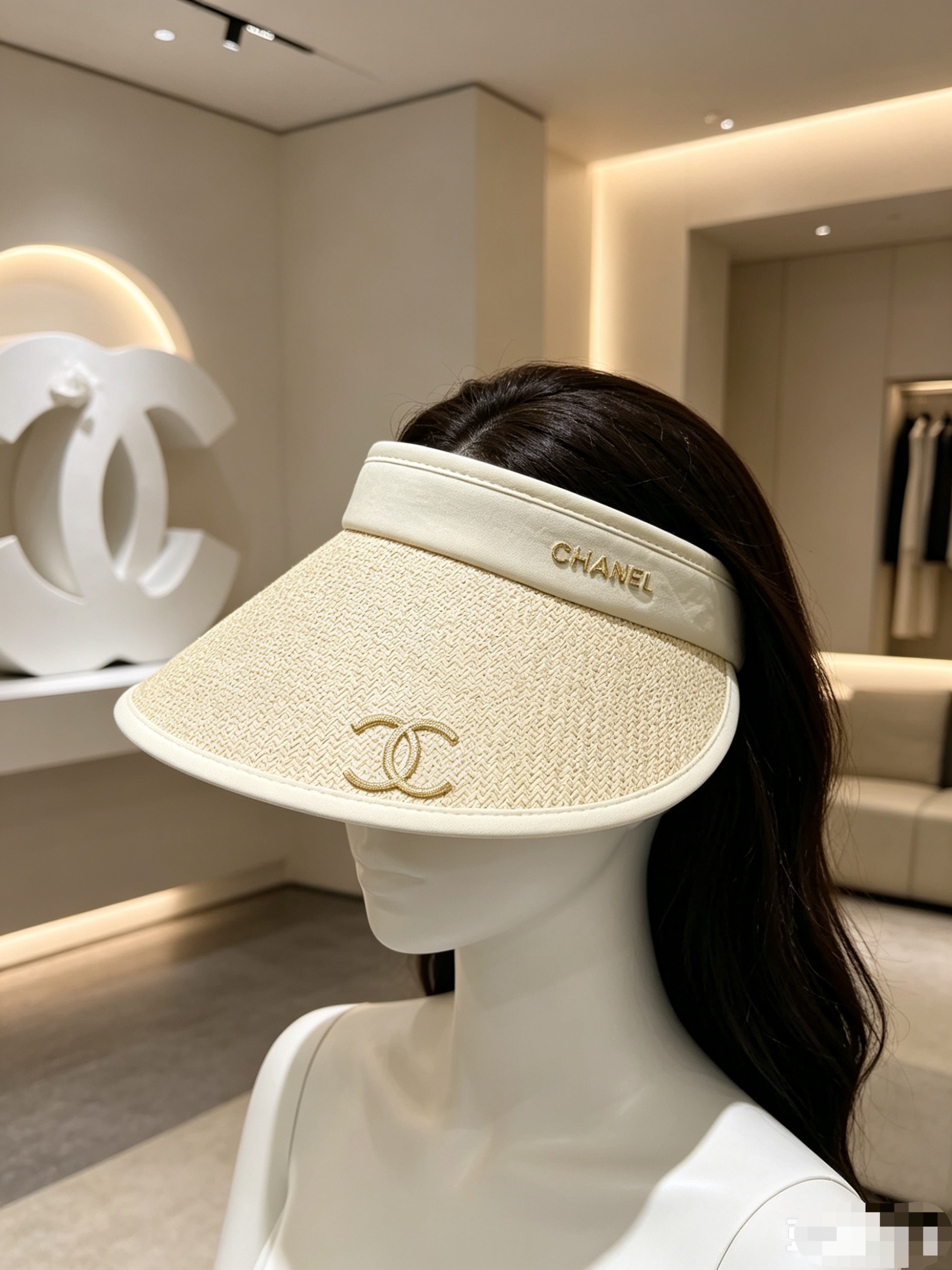 💛配防尘袋 【CHANEL香奈儿】 2026新款编织空顶帽，🔆遮阳百搭～休闲出街神器