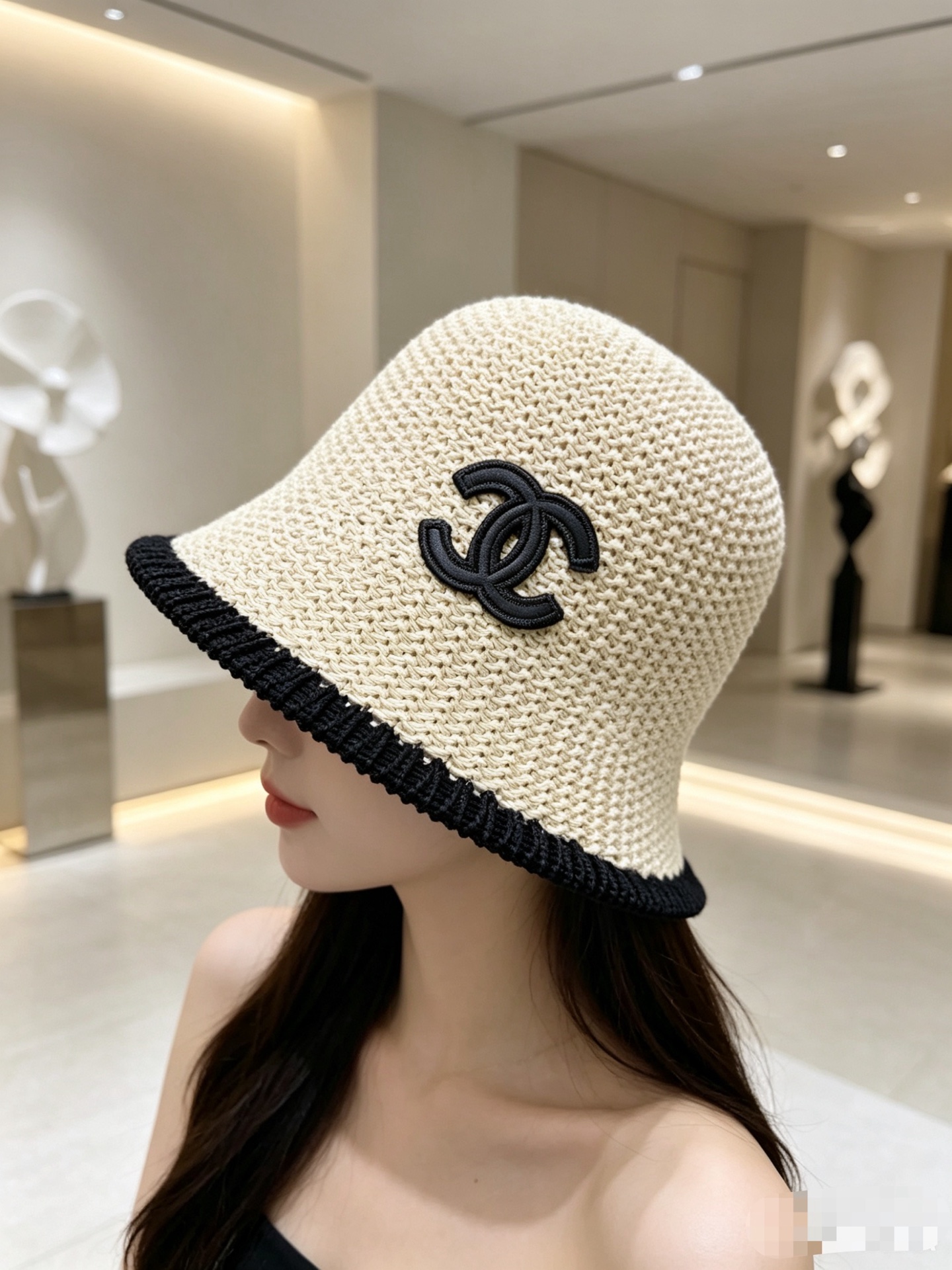 💛配防尘袋【CHANEL香奈儿】2026春夏新款日系日常简约款小桶帽渔夫帽，独特设计～复古文艺的一款