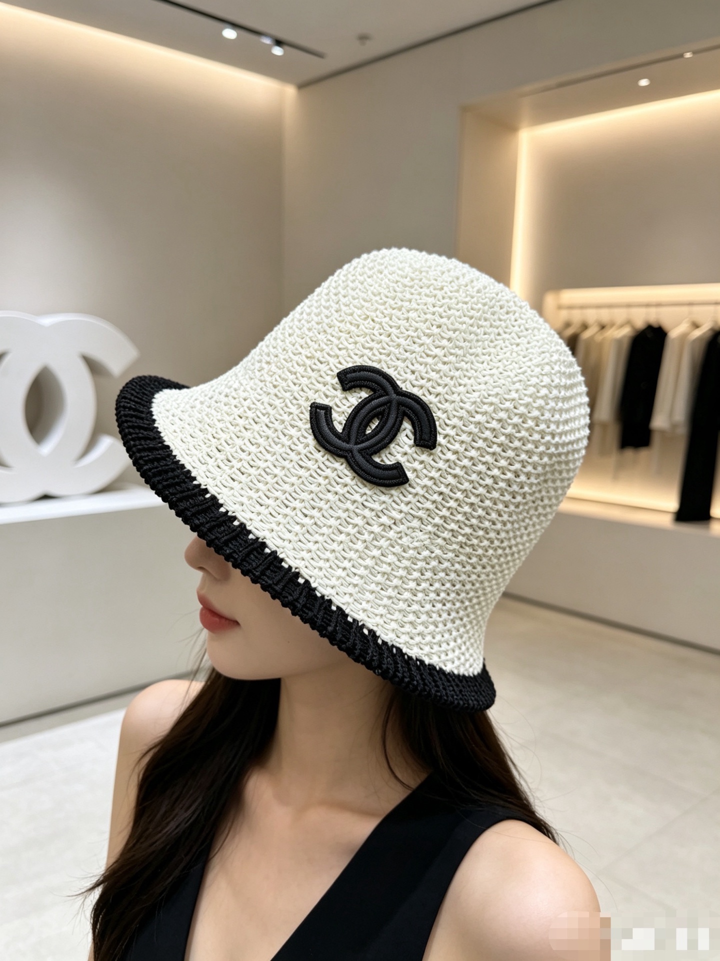 💛配防尘袋【CHANEL香奈儿】2026春夏新款日系日常简约款小桶帽渔夫帽，独特设计～复古文艺的一款