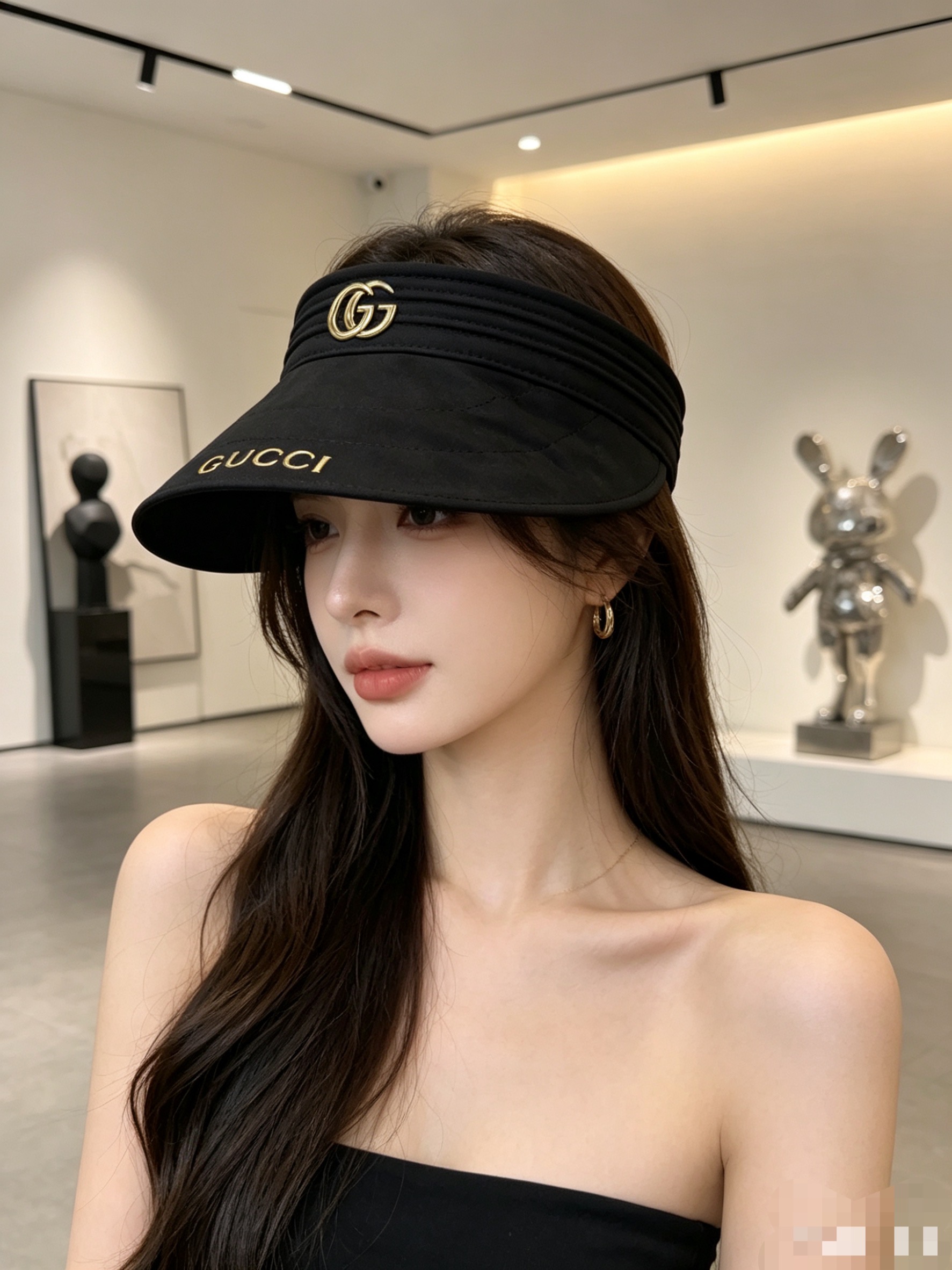 💛配防尘袋 【GUCCI古驰】 2026新款棉布金标空顶帽，🔆遮阳百搭～休闲出街神器