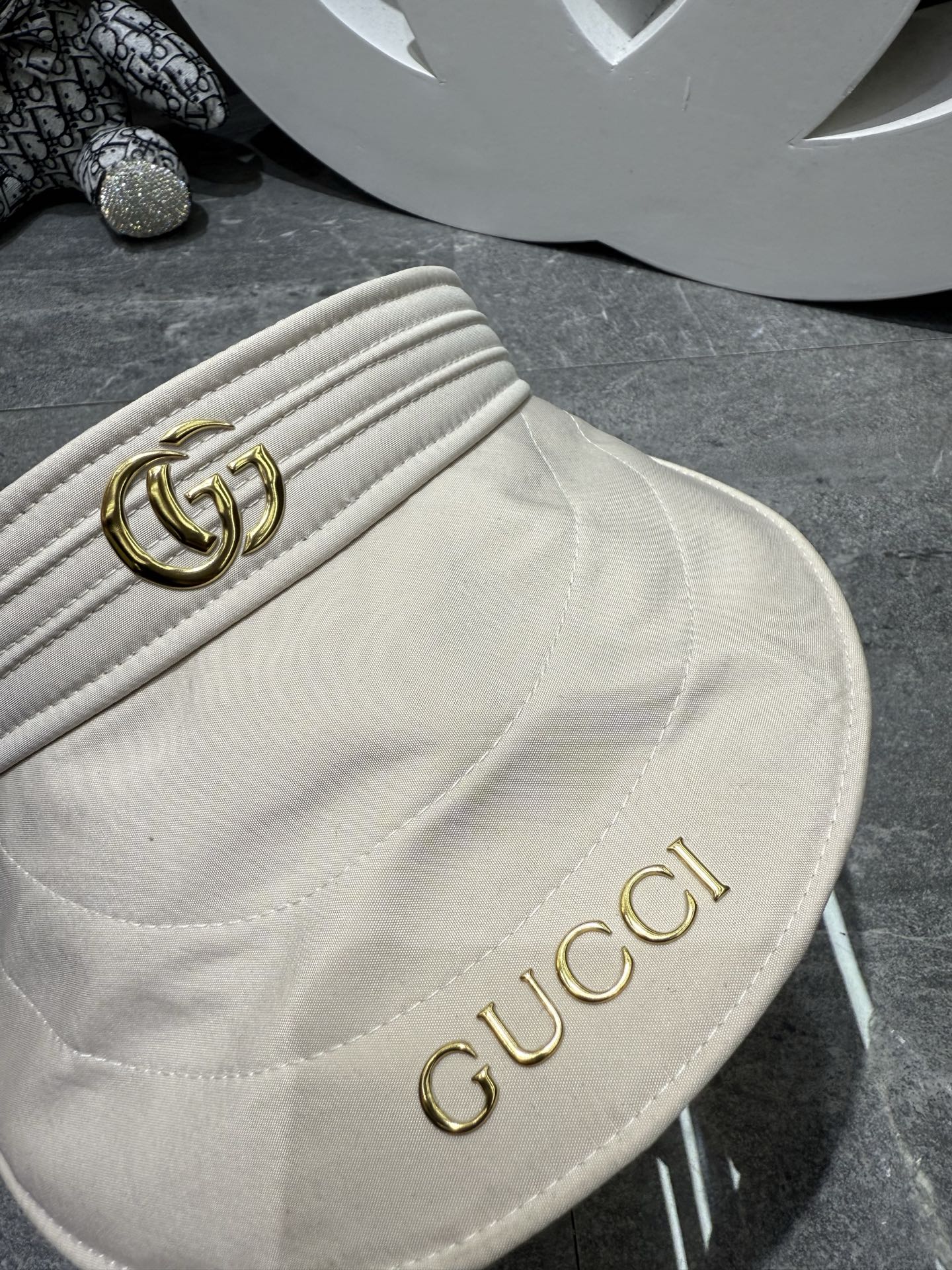 💛配防尘袋 【GUCCI古驰】 2026新款棉布金标空顶帽，🔆遮阳百搭～休闲出街神器