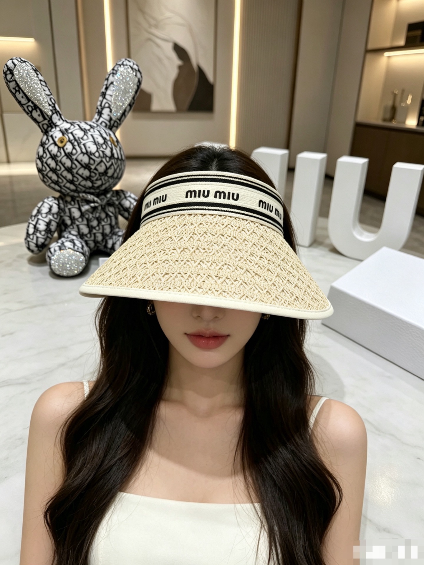 💛配防尘袋 【MIUMIU缪缪】 2026新款编织遮阳帽空顶帽，🔆遮阳百搭～休闲出街神器