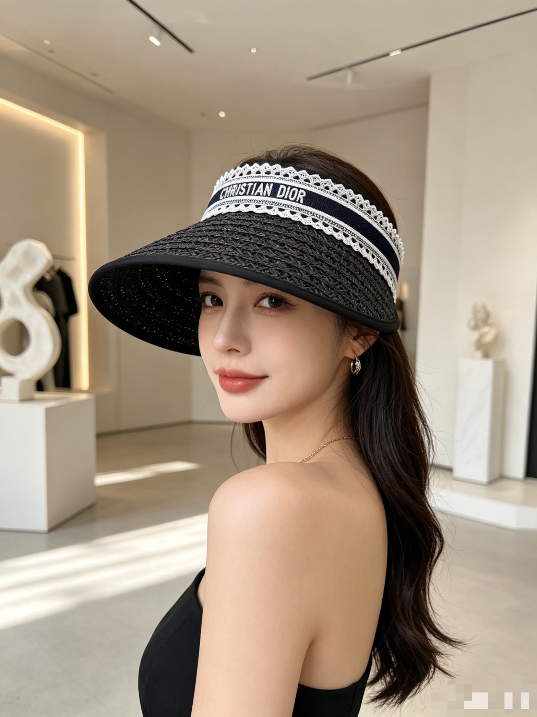 💛配防尘袋 【MIUMIU缪缪】 2026新款编织遮阳帽空顶帽，🔆遮阳百搭～休闲出街神器