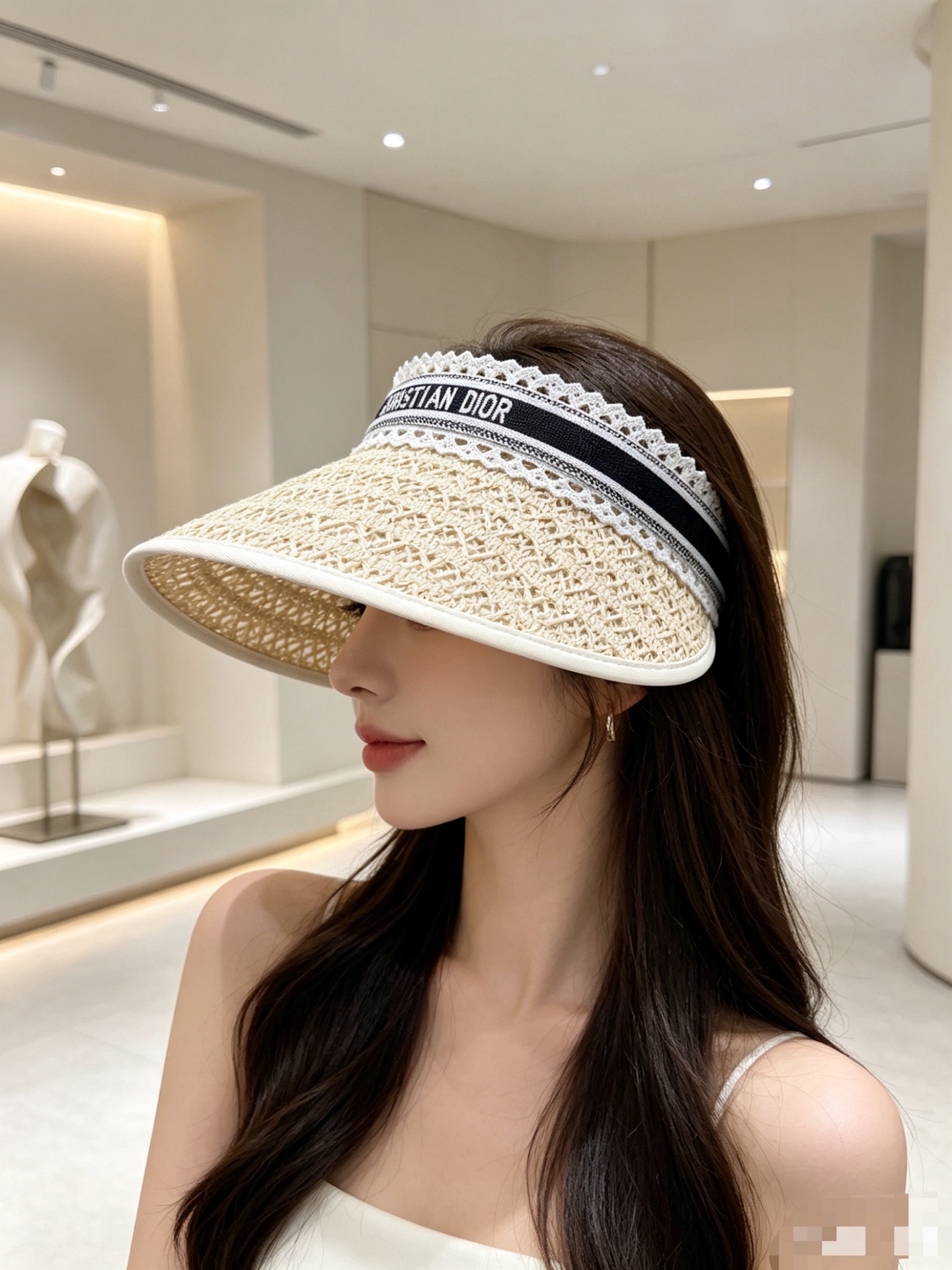 💛配防尘袋 【MIUMIU缪缪】 2026新款编织遮阳帽空顶帽，🔆遮阳百搭～休闲出街神器