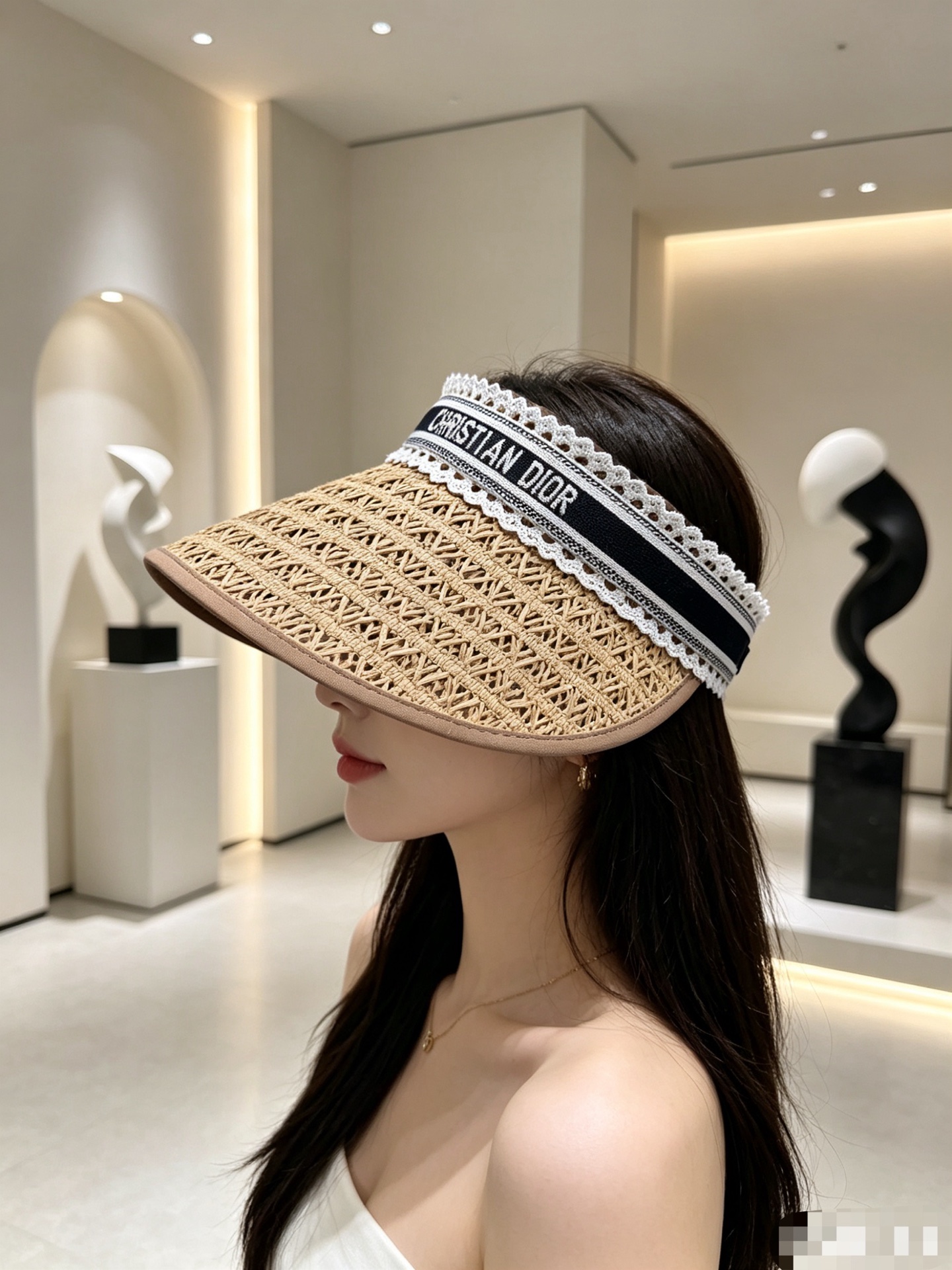 💛配防尘袋 【MIUMIU缪缪】 2026新款编织遮阳帽空顶帽，🔆遮阳百搭～休闲出街神器