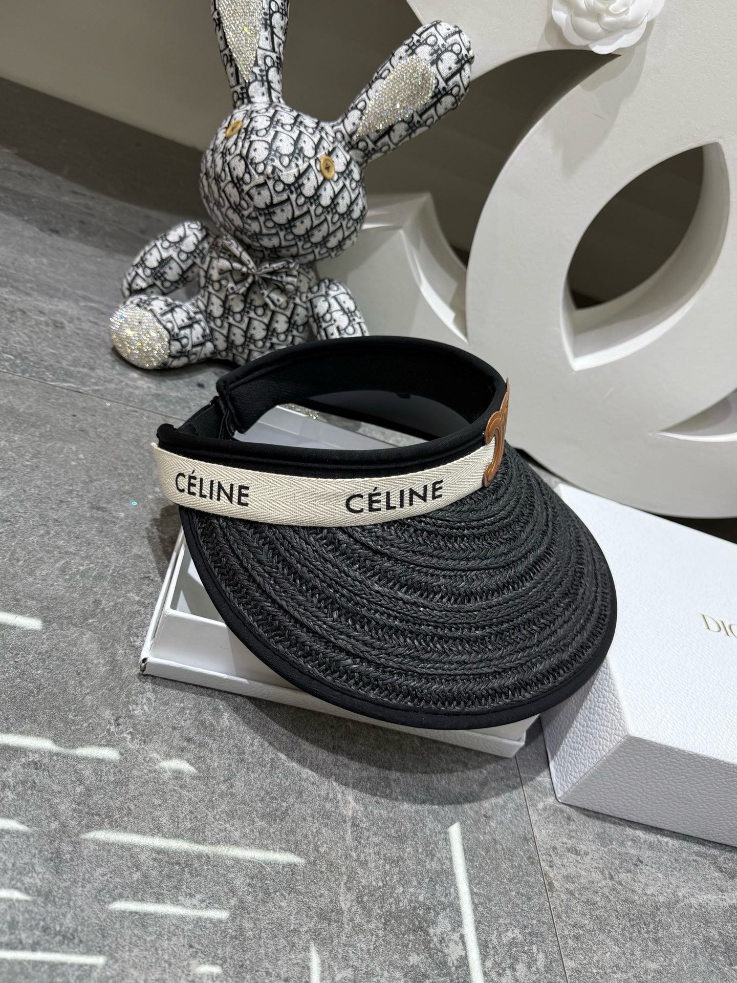 💛配防尘袋 【CELINE赛琳】2026春夏新款织带遮阳帽空顶帽，🔆遮阳百搭～休闲出街神器