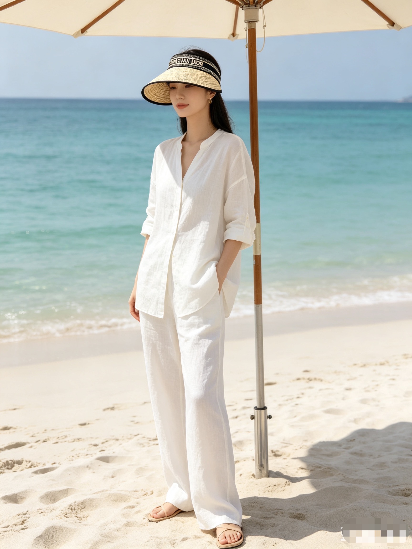 💛配防尘袋 【DIOR迪奥】2026春夏新款织带遮阳帽空顶帽，🔆遮阳百搭～休闲出街神器