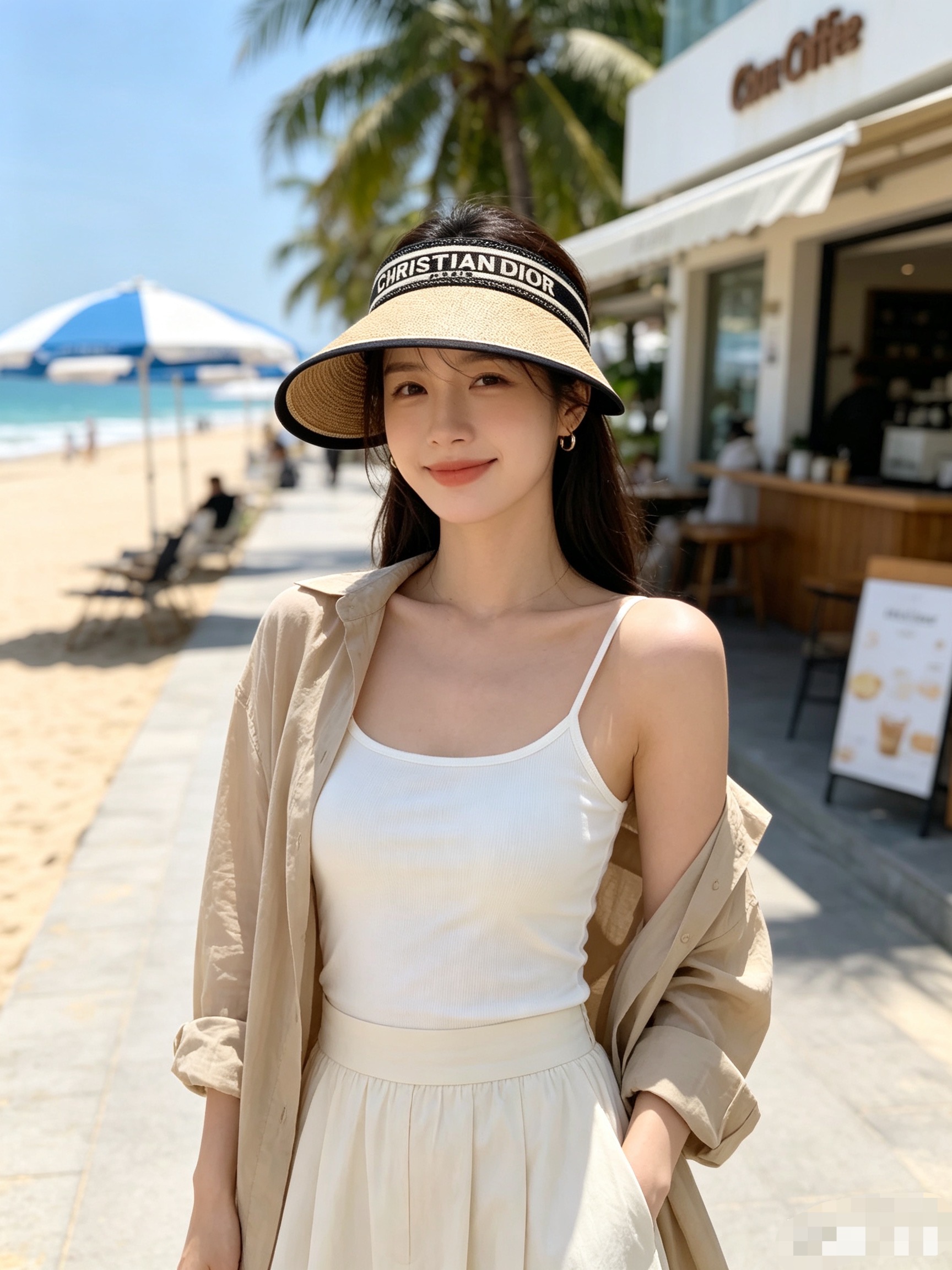 💛配防尘袋 【DIOR迪奥】2026春夏新款织带遮阳帽空顶帽，🔆遮阳百搭～休闲出街神器