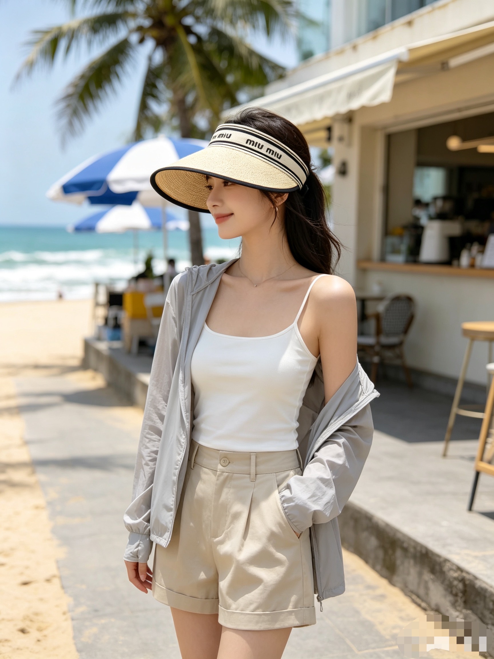 💛配防尘袋 【MIUMIU缪缪】2026春夏新款织带遮阳帽空顶帽，🔆遮阳百搭～休闲出街神器