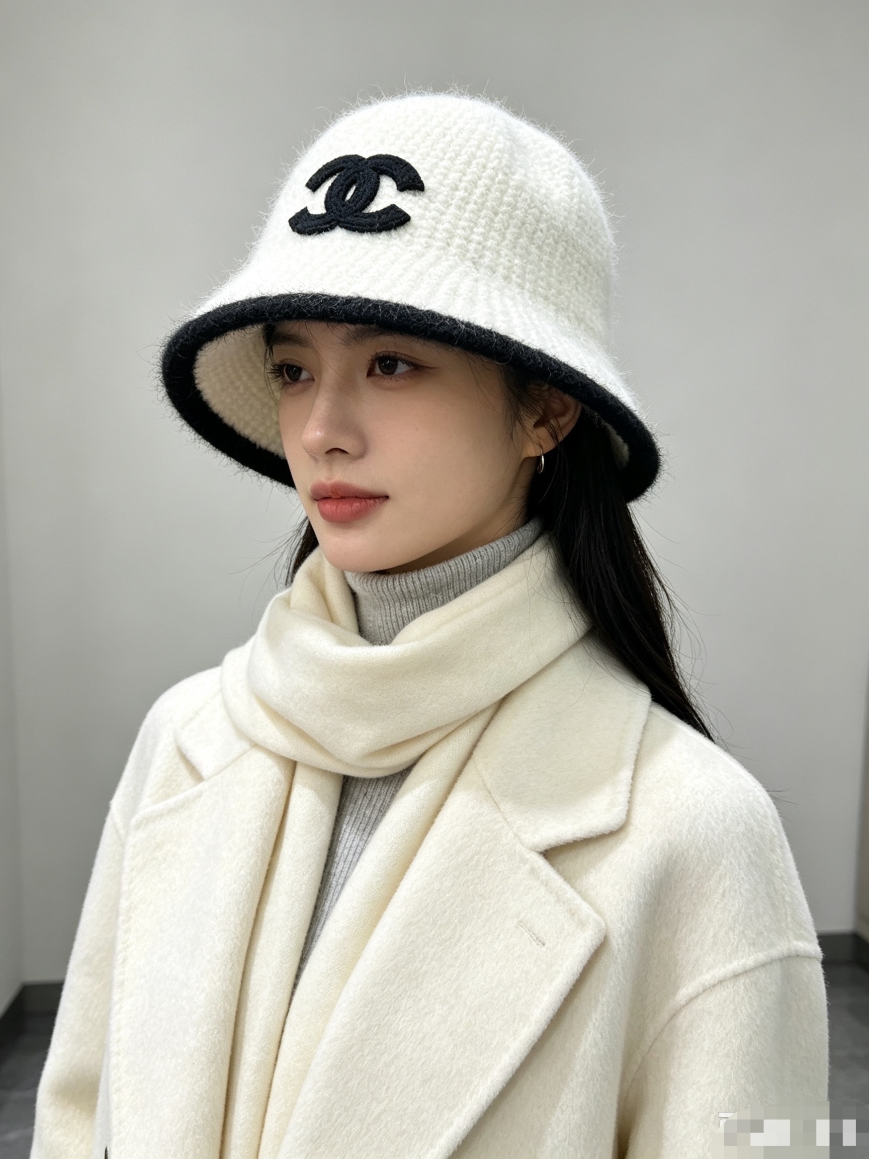 💛配防尘袋【CHANEL香奈儿】2026早秋新款羊毛针织渔夫帽 简约贵气的一款～新品上架