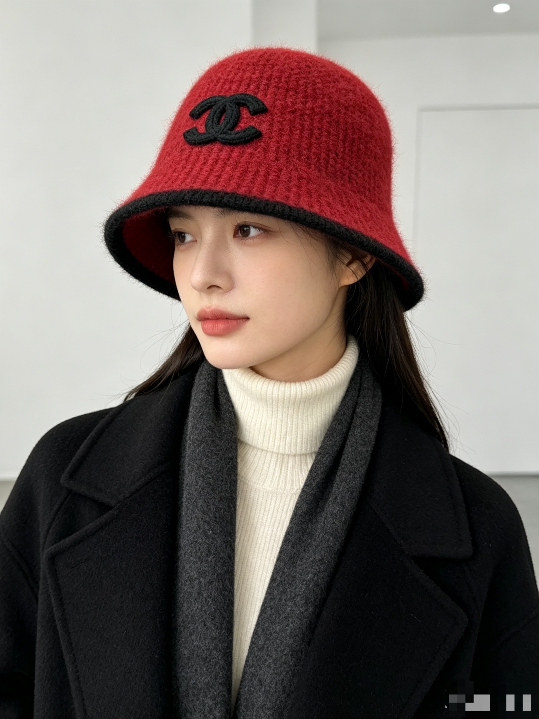 💛配防尘袋【CHANEL香奈儿】2026早秋新款羊毛针织渔夫帽 简约贵气的一款～新品上架