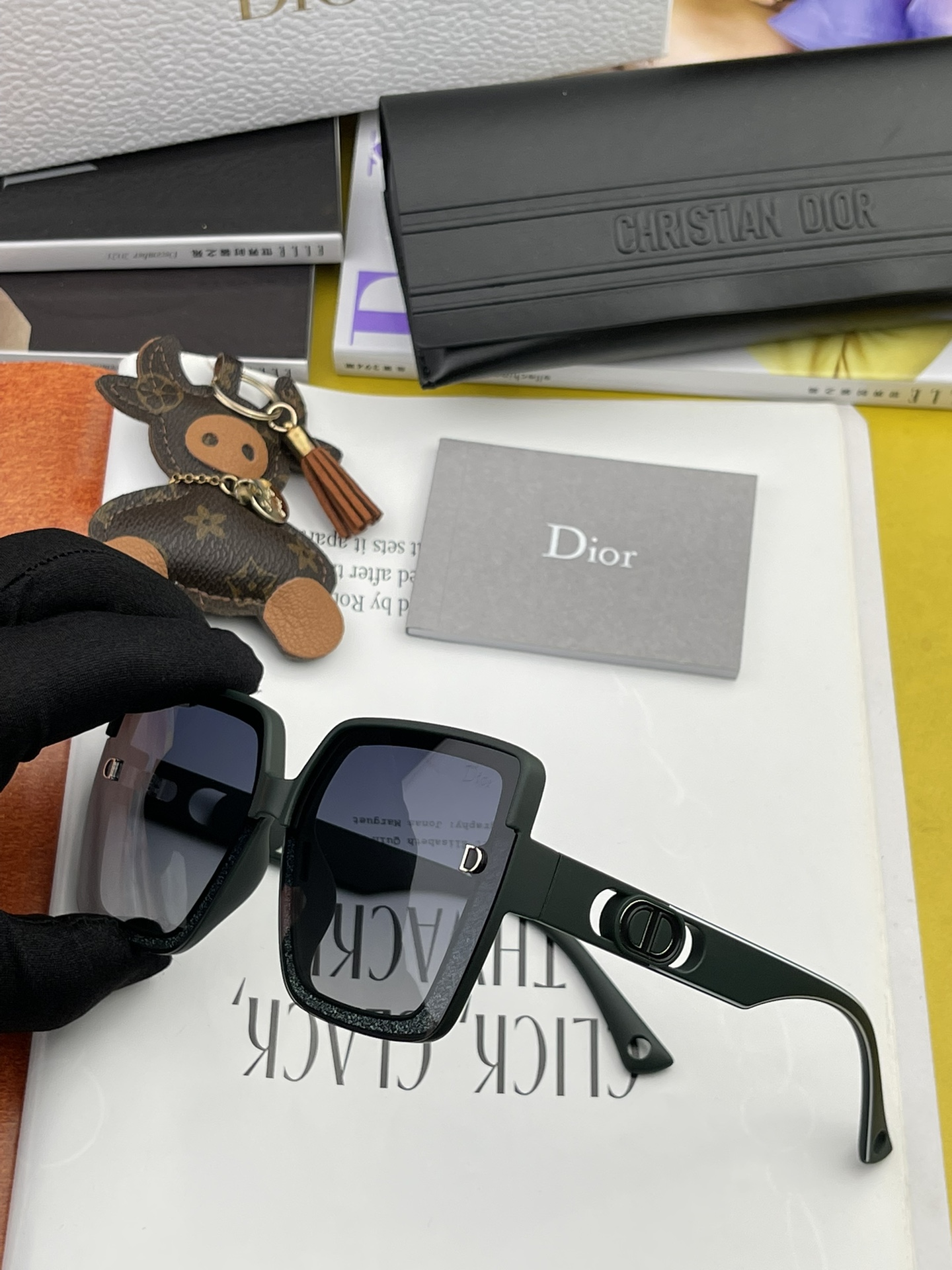 DIOR-迪奥2024开春新款潮流爆款时尚方框偏光太阳镜高品质佩戴舒适网红潮款墨镜女士高清偏光太阳镜️高