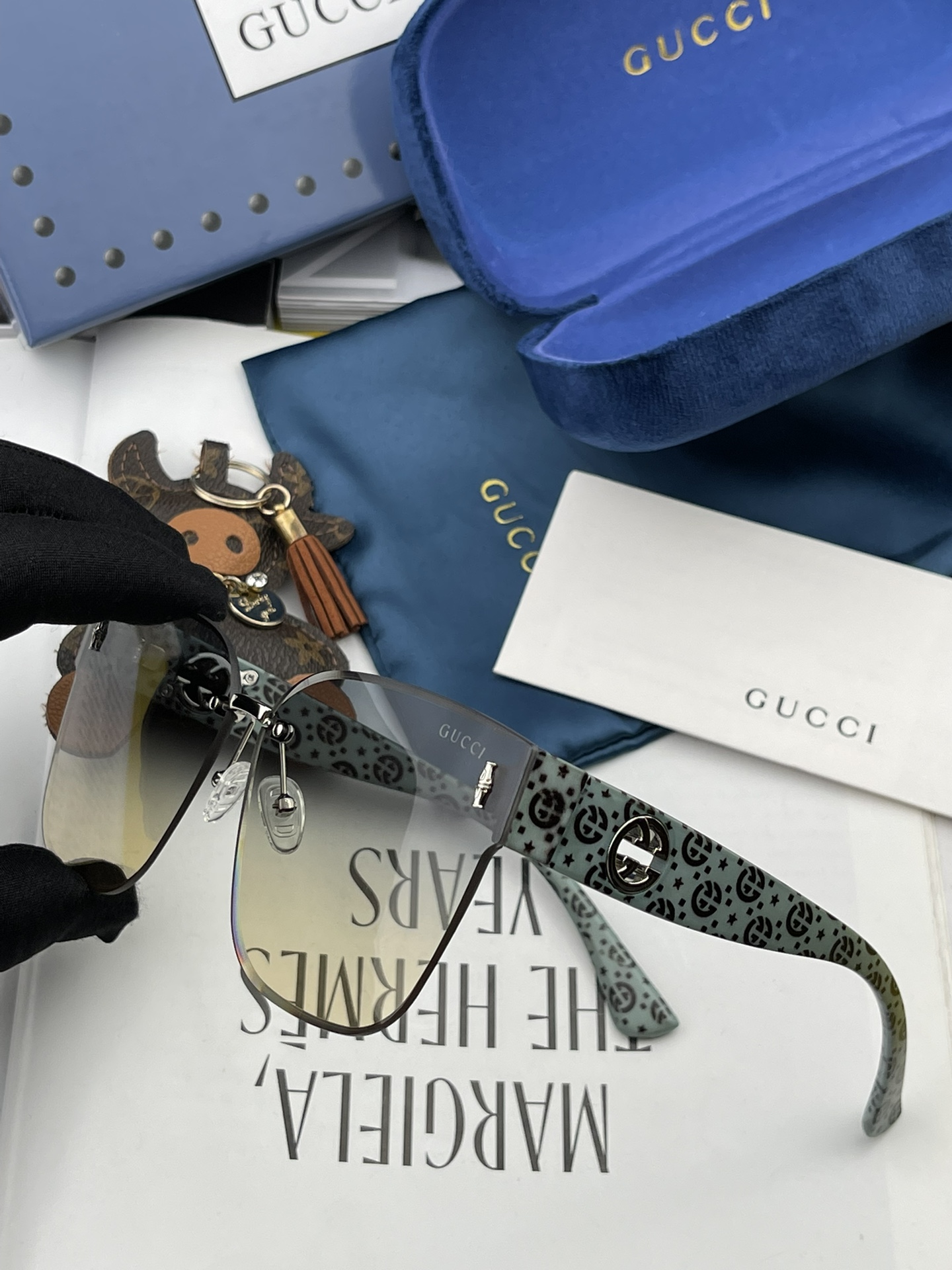 GUCCI2024开春新款潮流爆款时尚方框太阳镜高品质佩戴舒适网红潮款墨镜型号G5220