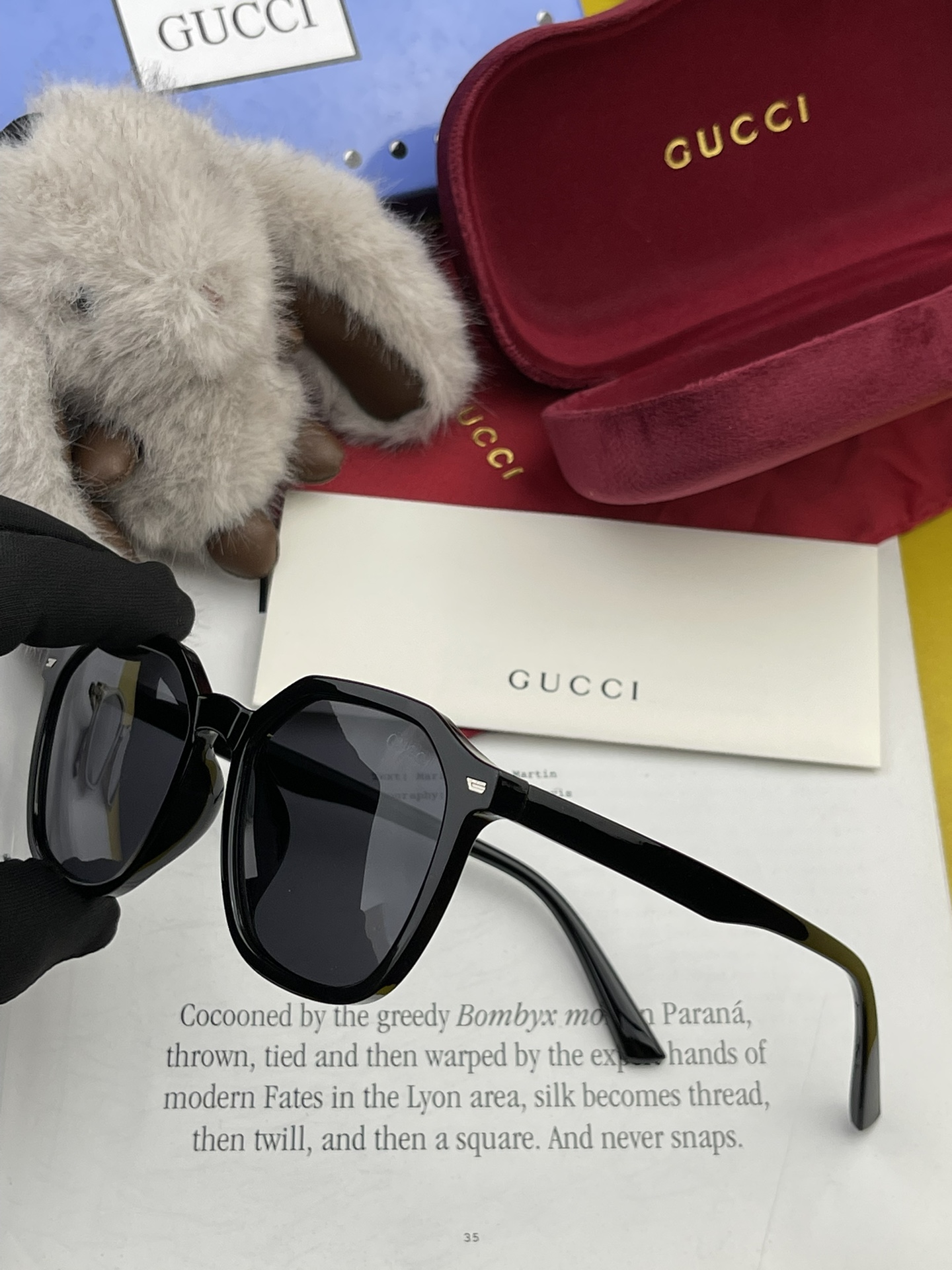 Gucci古奇新款连体驶驾镜墨镜出行必众备多明星同款太阳镜男女太士阳镜飞行型号G6358