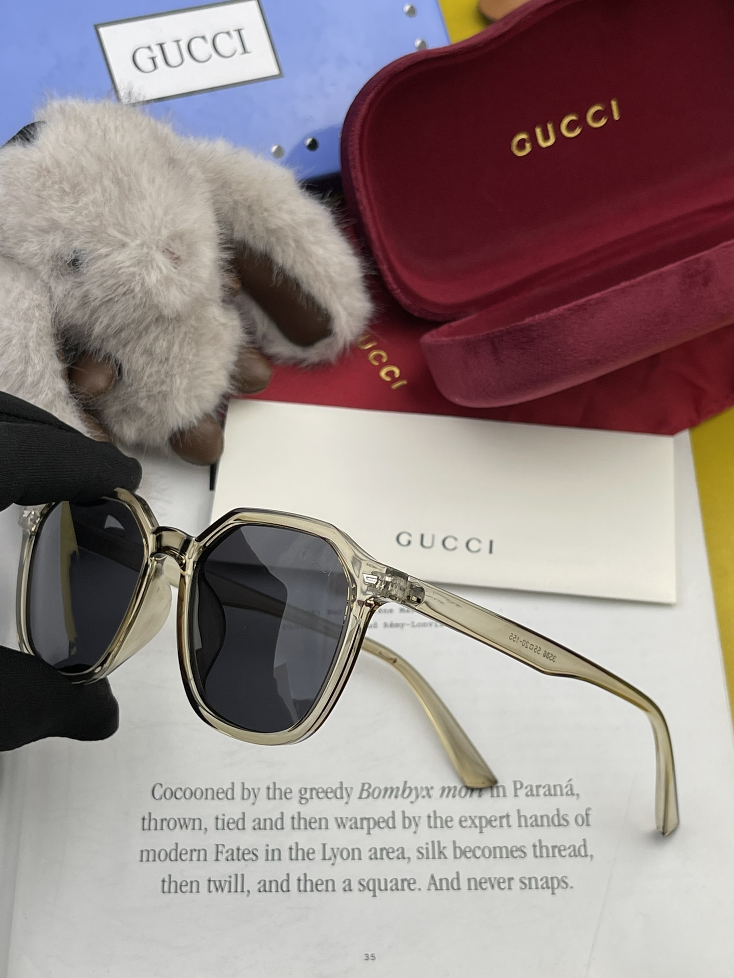 Gucci古奇新款连体驶驾镜墨镜出行必众备多明星同款太阳镜男女太士阳镜飞行型号G6358