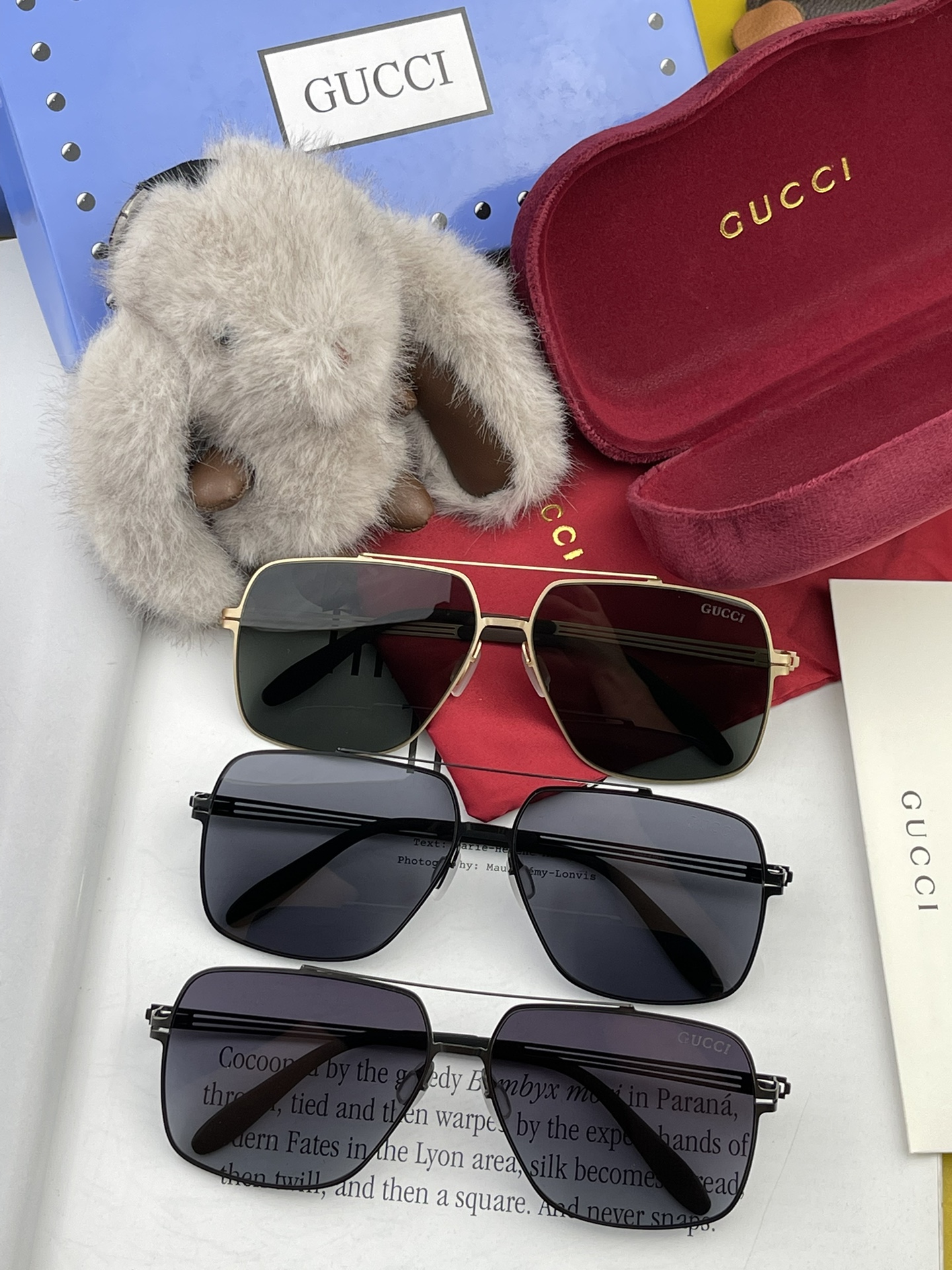 ️GUCCI2024新款男女情侣款太阳镜多边形墨镜iP电镀永不褪色超轻超有弹性整幅眼镜无螺丝重要的是压不