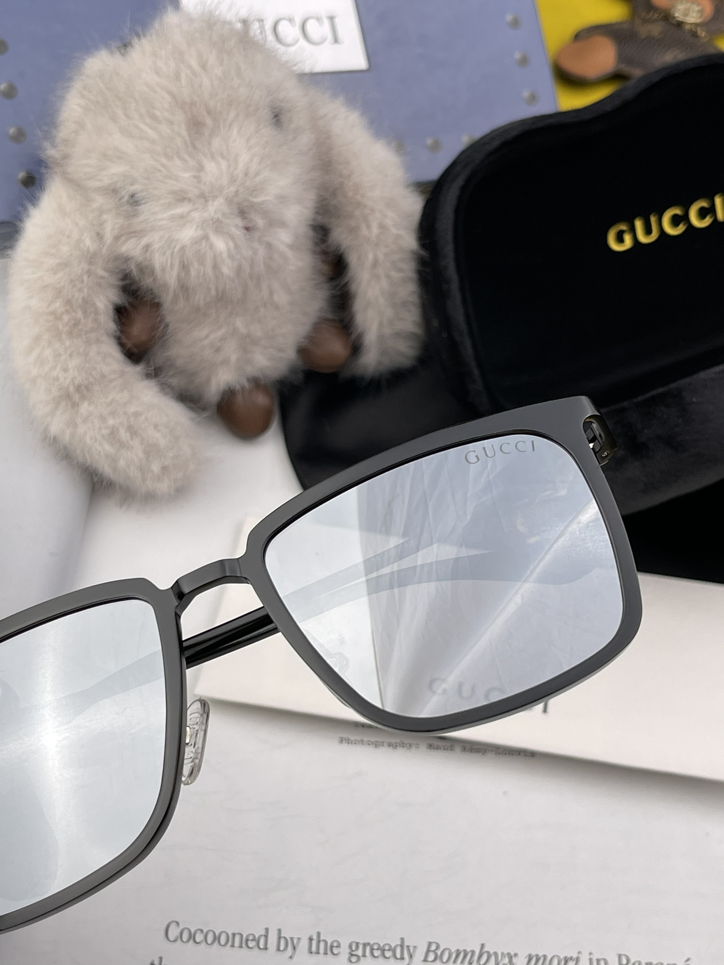 GUCCI-2024新款情侣款偏光太阳镜完美品质独特设计高品质高档哑色男仕太阳镜铝镁材质的镜架超轻还防汗