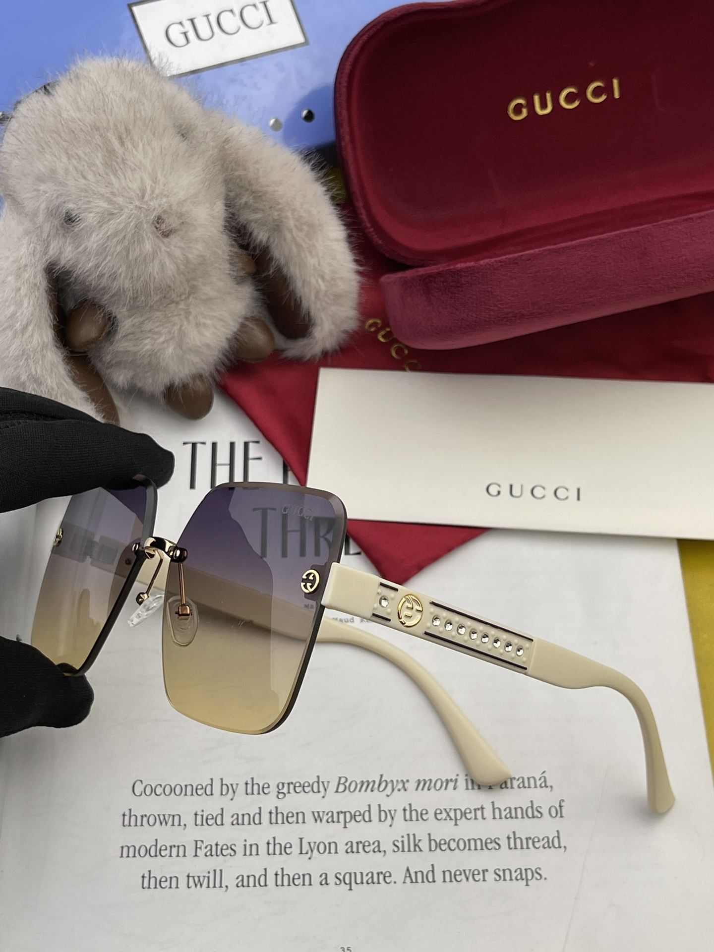 GUCCI2024开春新款潮流爆款时尚方框太阳镜高品质佩戴舒适网红潮款墨镜型号G9100