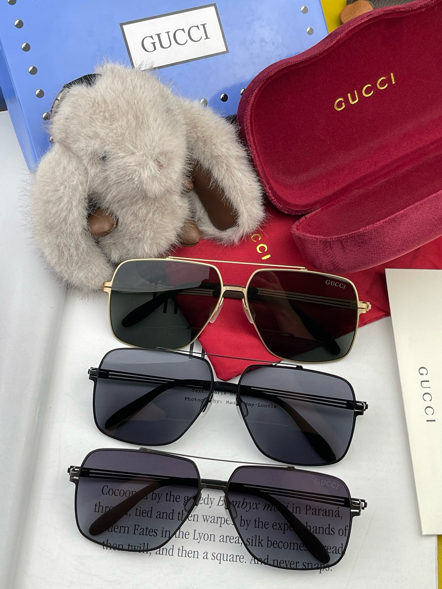 ️GUCCI2024新款男女情侣款太阳镜多边形墨镜iP电镀永不褪色超轻超有弹性整幅眼镜无螺丝重要的是压不