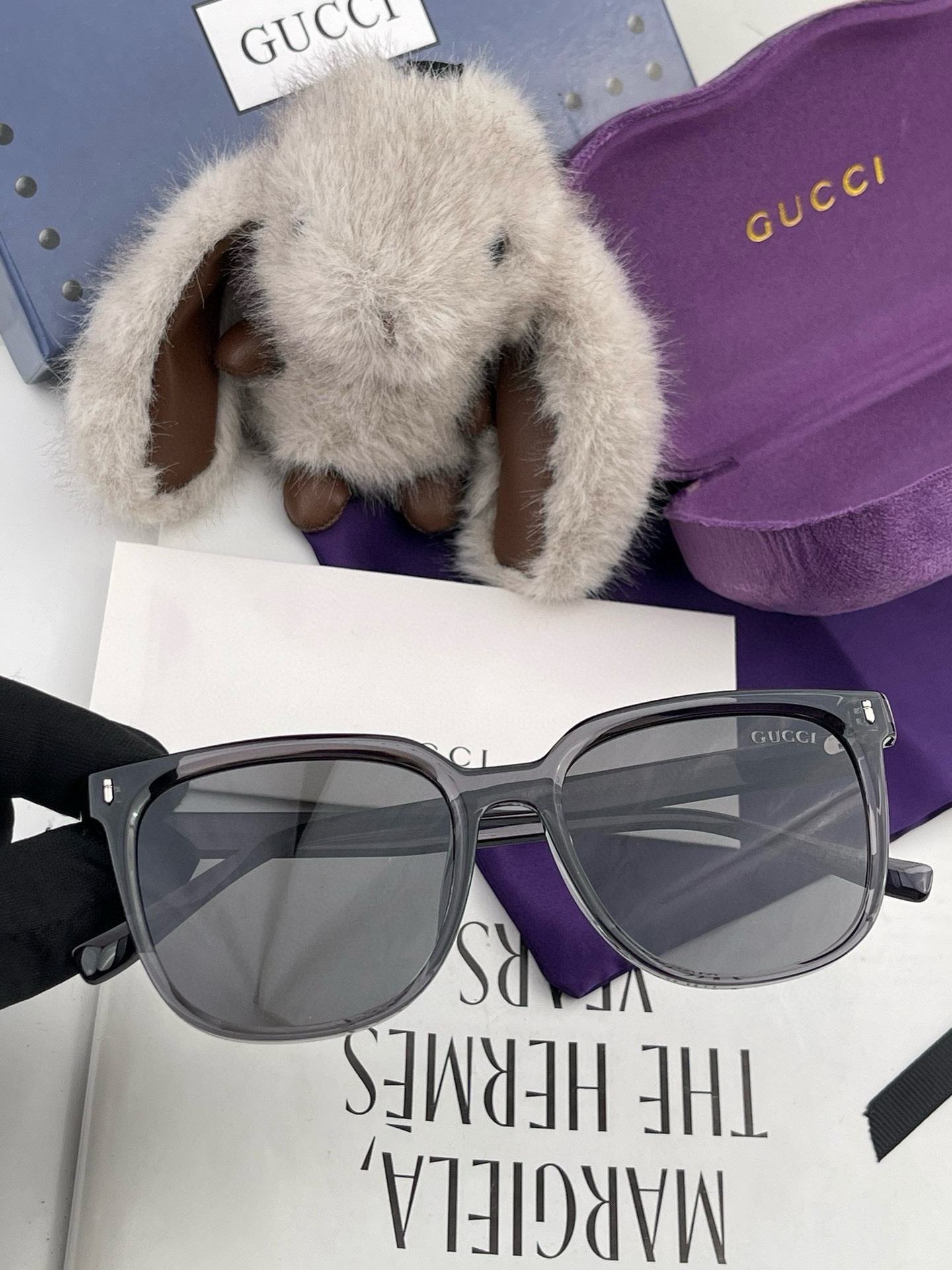 GUCCI2024开春新款潮流爆款时尚方框偏光太阳镜高品质佩戴舒适网红潮款墨镜女士高清尼龙偏光太阳镜️高