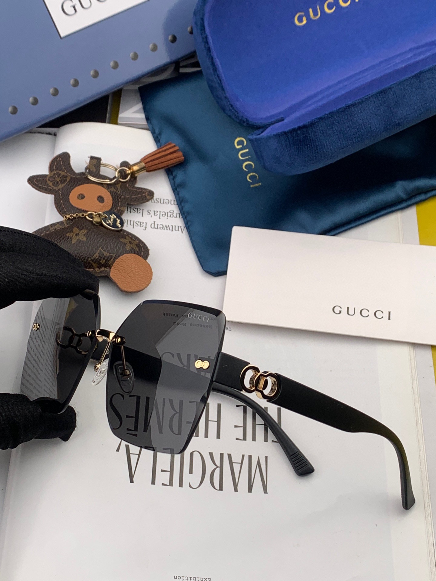 GUCCI2024开春新款潮流爆款时尚方框太阳镜高品质佩戴舒适网红潮款墨镜型号G1365