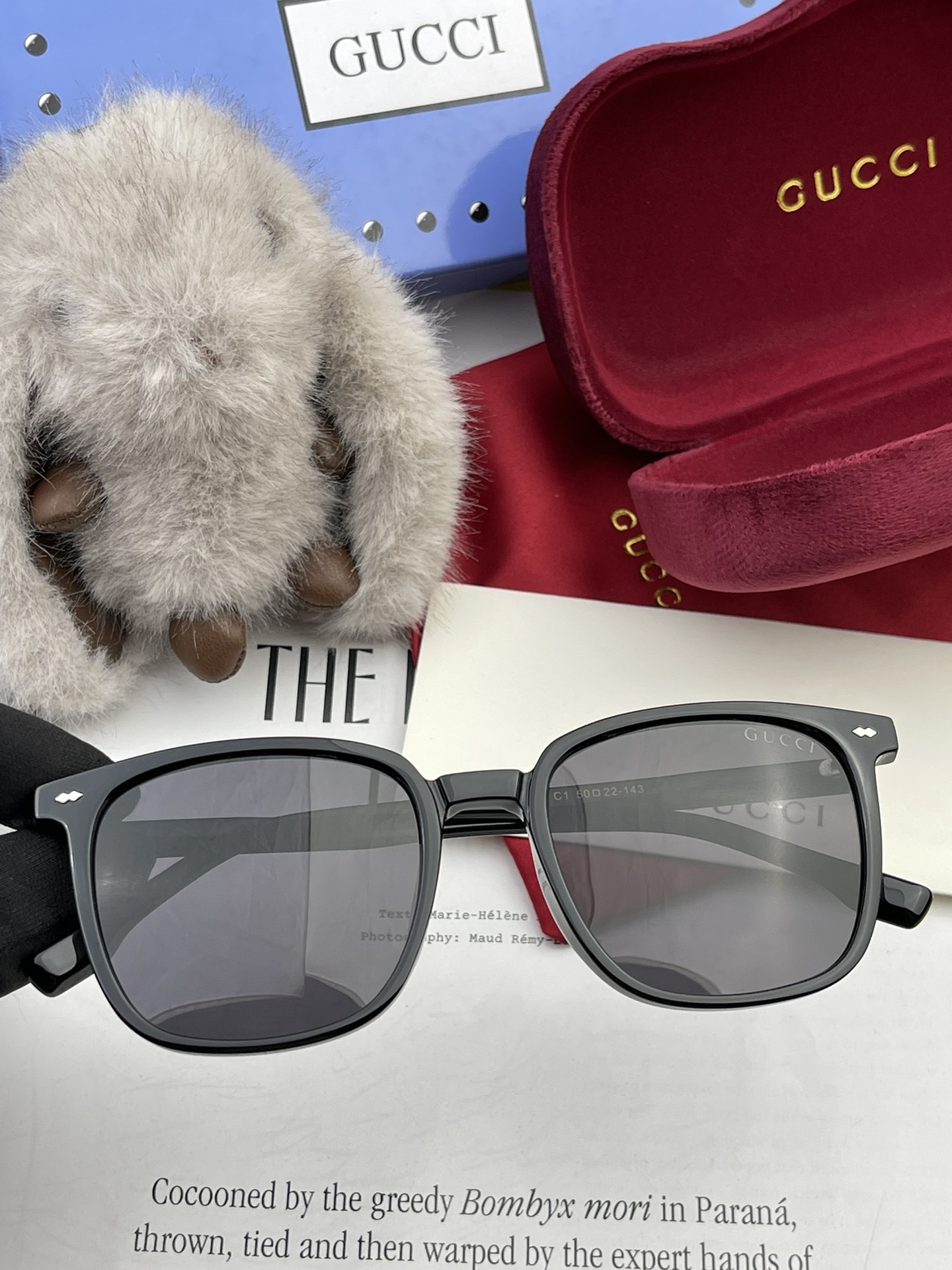 GUCCI2024开春新款潮流爆款时尚方框偏光太阳镜高品质佩戴舒适网红潮款墨镜女士高清尼龙偏光太阳镜️高