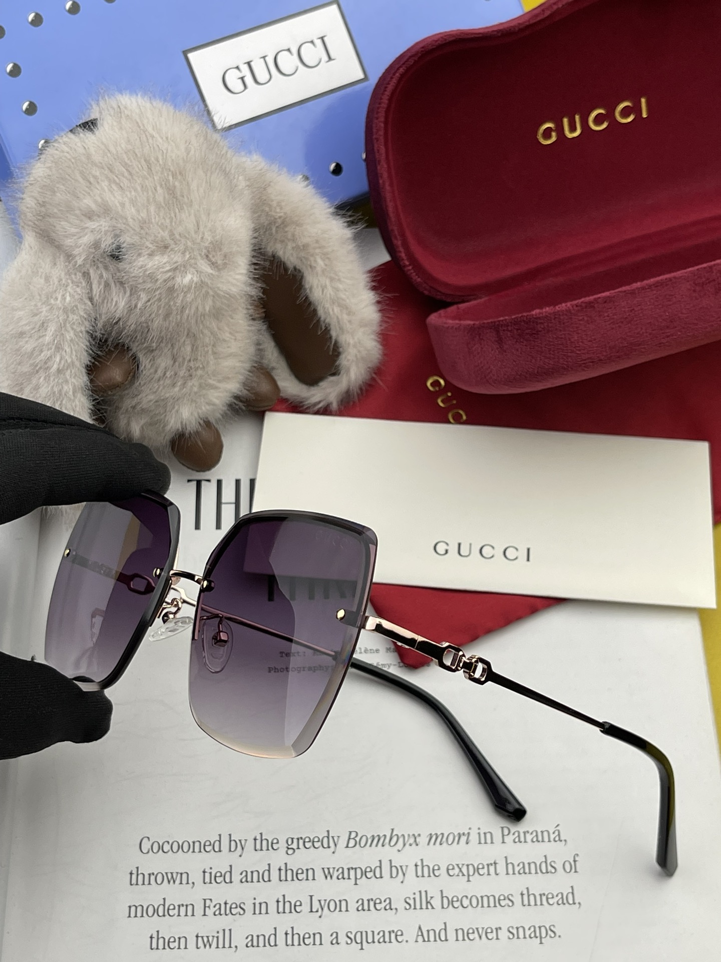 GUCCI-古驰意大利进口2024时尚潮流奢华装饰太阳眼镜尼龙高清太阳镜明星海报款超高复杂工艺立体质感十