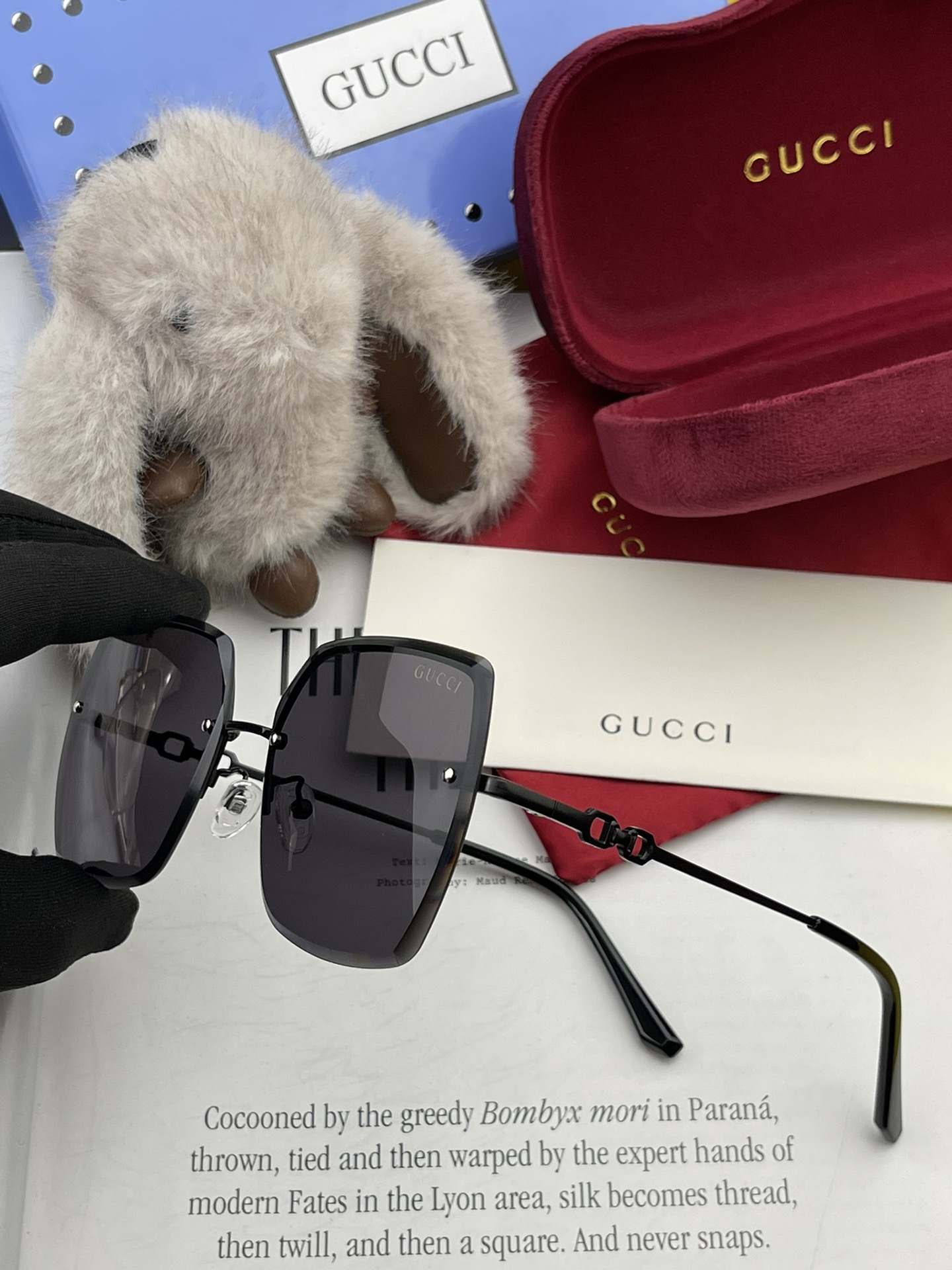 GUCCI-古驰意大利进口2024时尚潮流奢华装饰太阳眼镜尼龙高清太阳镜明星海报款超高复杂工艺立体质感十