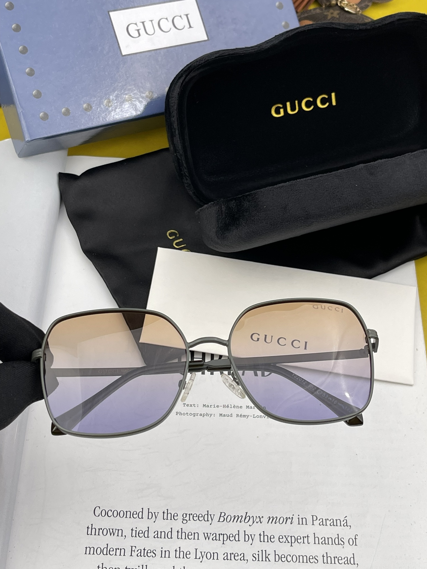 GUCCI2024开春新款最新款方框太阳镜各路网红纷纷带起气场满分️俏皮甜美.上脸效果更佳.金属质感超好