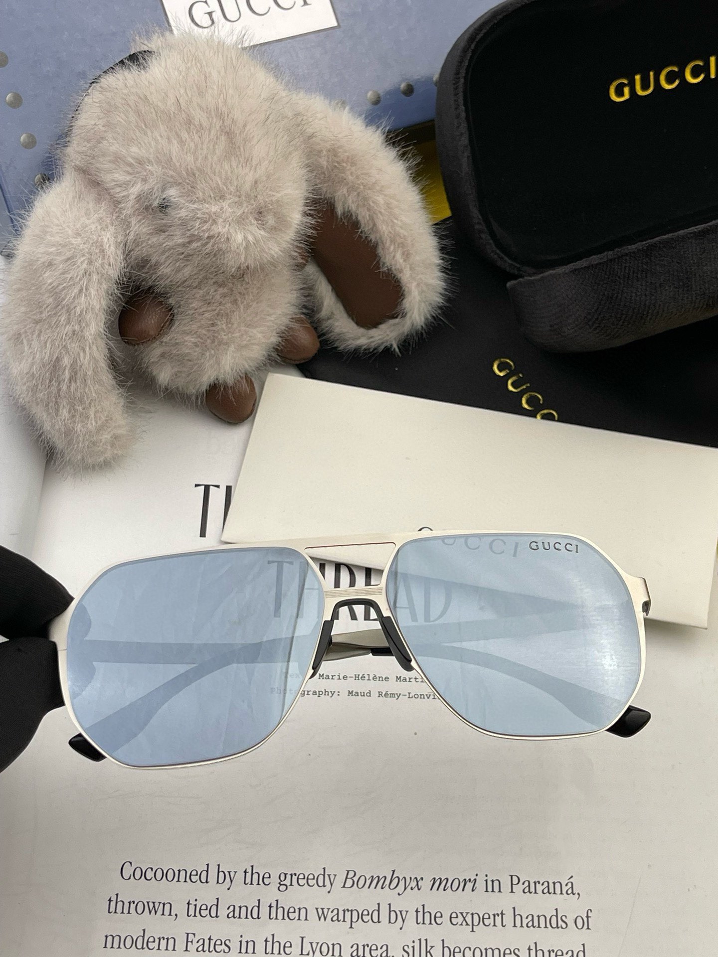 ️GUCCI2024新款男女情侣款太阳镜多边形墨镜iP电镀永不褪色超轻超有弹性整幅眼镜无螺丝重要的是压不