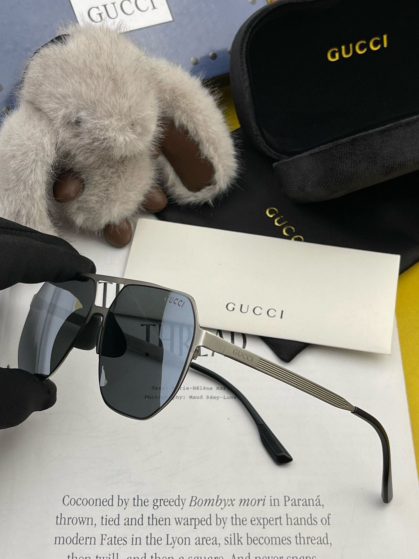 ️GUCCI2024新款男女情侣款太阳镜多边形墨镜iP电镀永不褪色超轻超有弹性整幅眼镜无螺丝重要的是压不