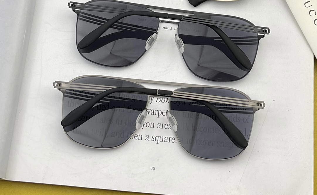 ️GUCCI2024新款男女情侣款太阳镜iP电镀永不褪色超轻超有弹性整幅眼镜无螺丝重要的是压不坏高清尼龙