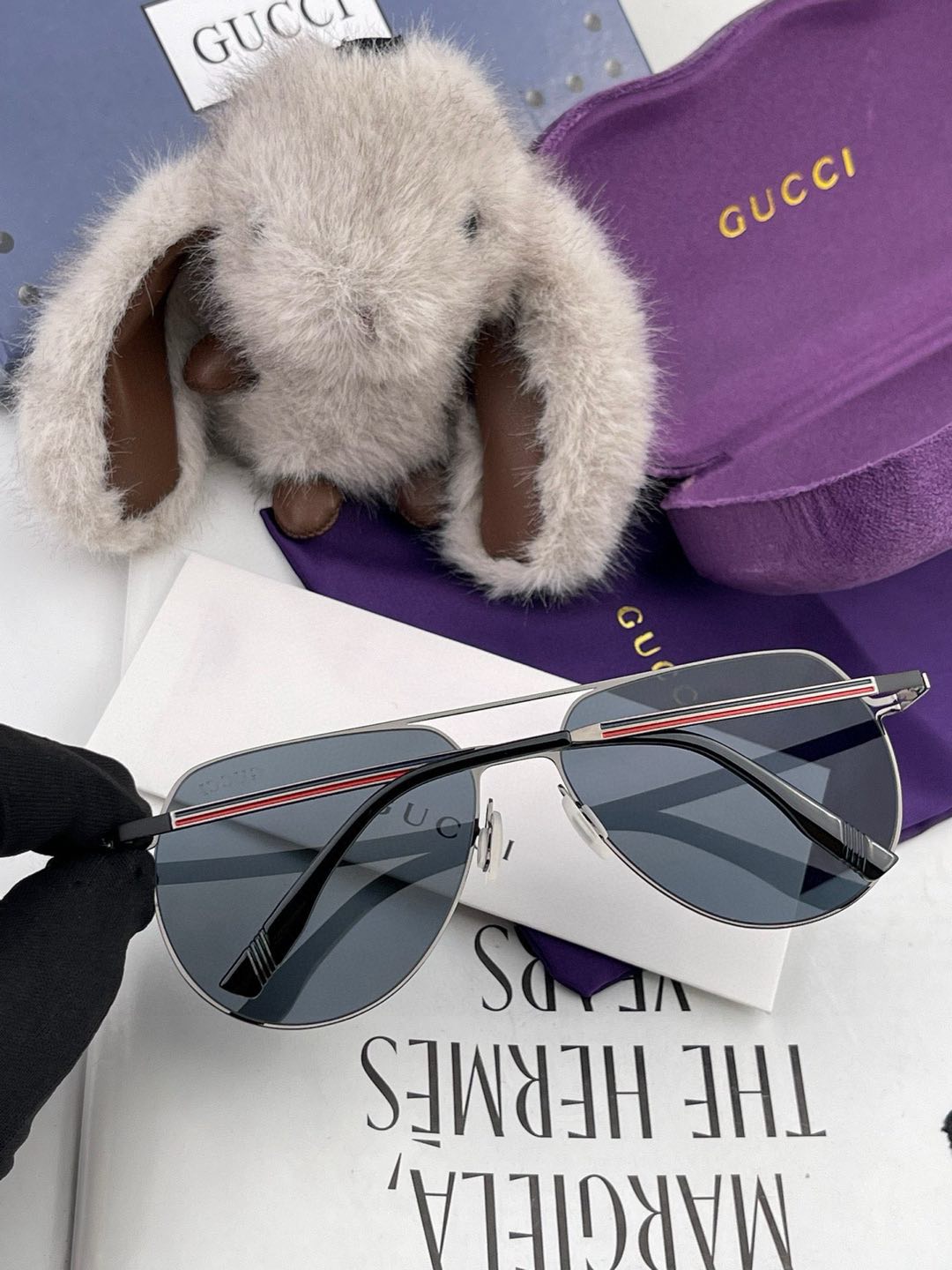      GUCCI-2024新款男情女侣款太阳iP电镀永褪色 卖点：超轻有超弹性整幅眼镜无丝螺重要的是