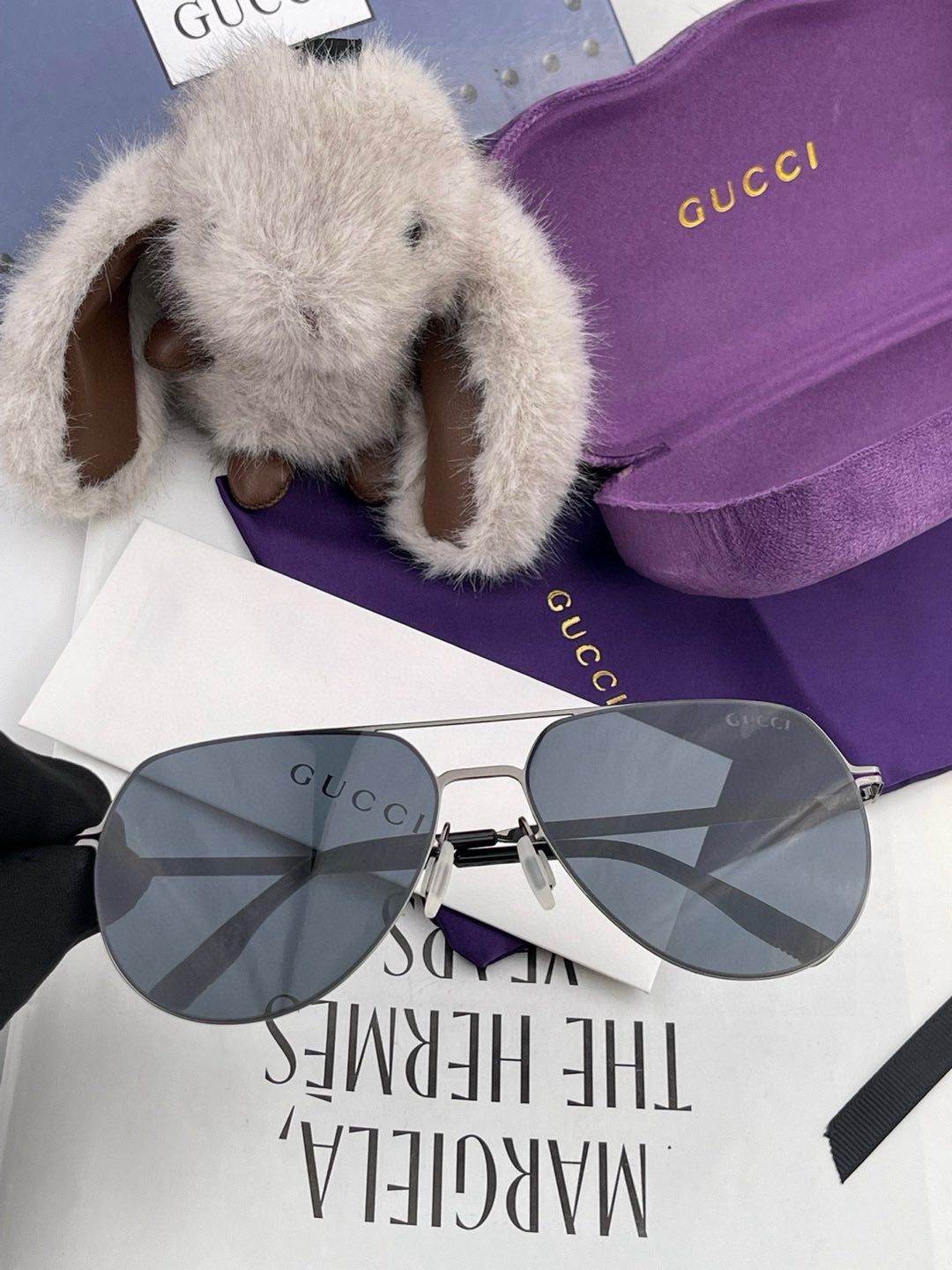      GUCCI-2024新款男情女侣款太阳iP电镀永褪色 卖点：超轻有超弹性整幅眼镜无丝螺重要的是