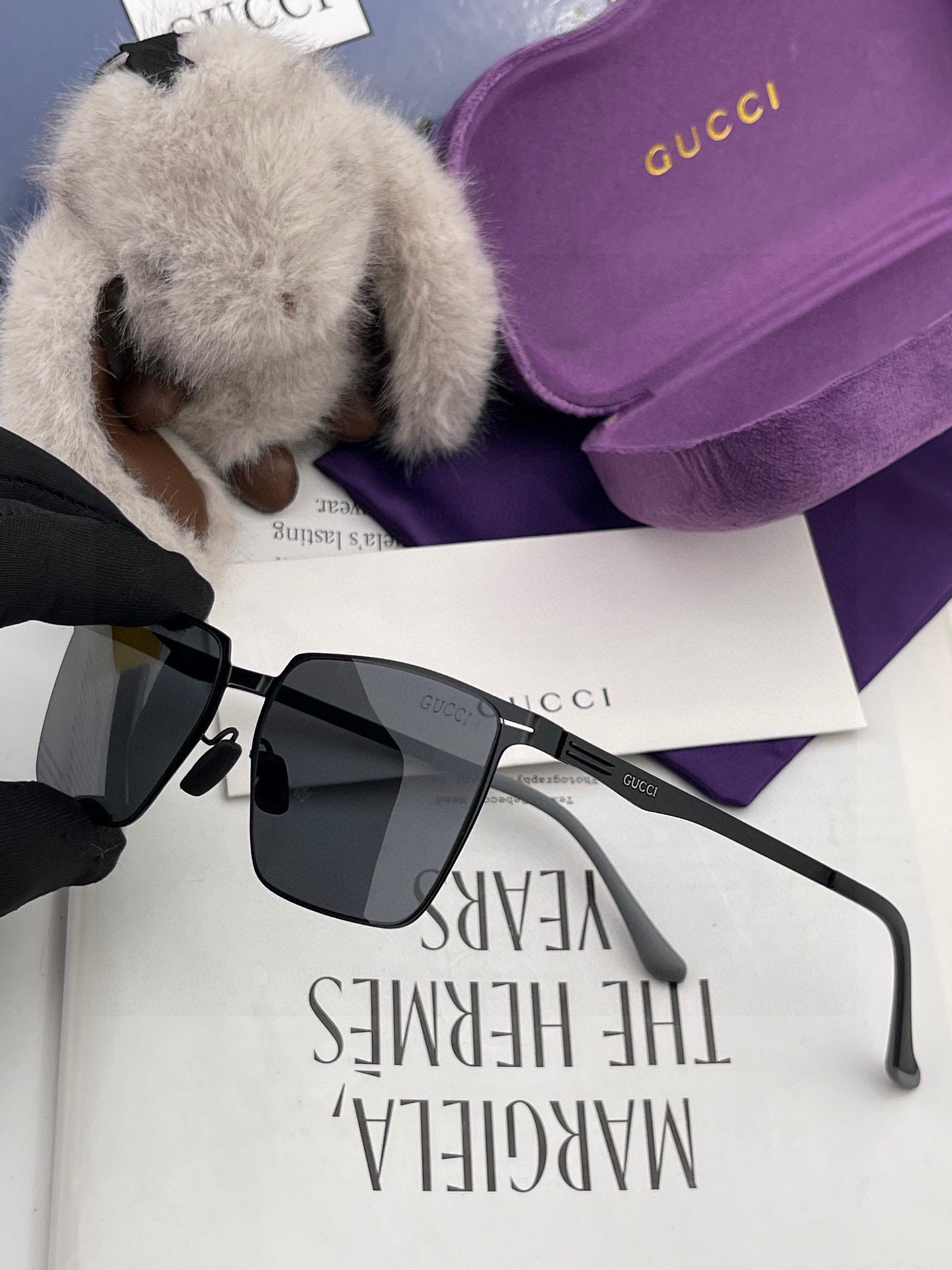 ♦️GUCCI 2025新款男女情侣款太阳镜多边形墨镜iP电镀永不褪色 超轻超有弹性整幅眼镜无螺丝重要的