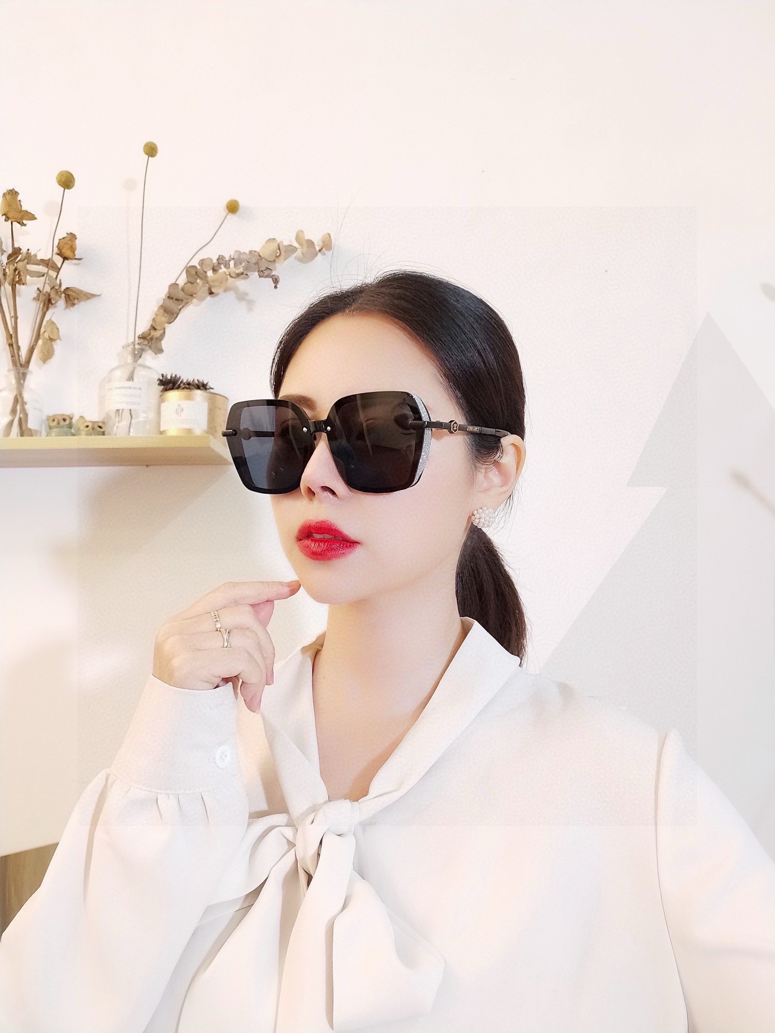 香奈儿2025新款偏光太阳镜潮流🐚时尚 女士款百搭瘦脸太阳镜 高品质 开车太阳镜🌟型号：CH3200
