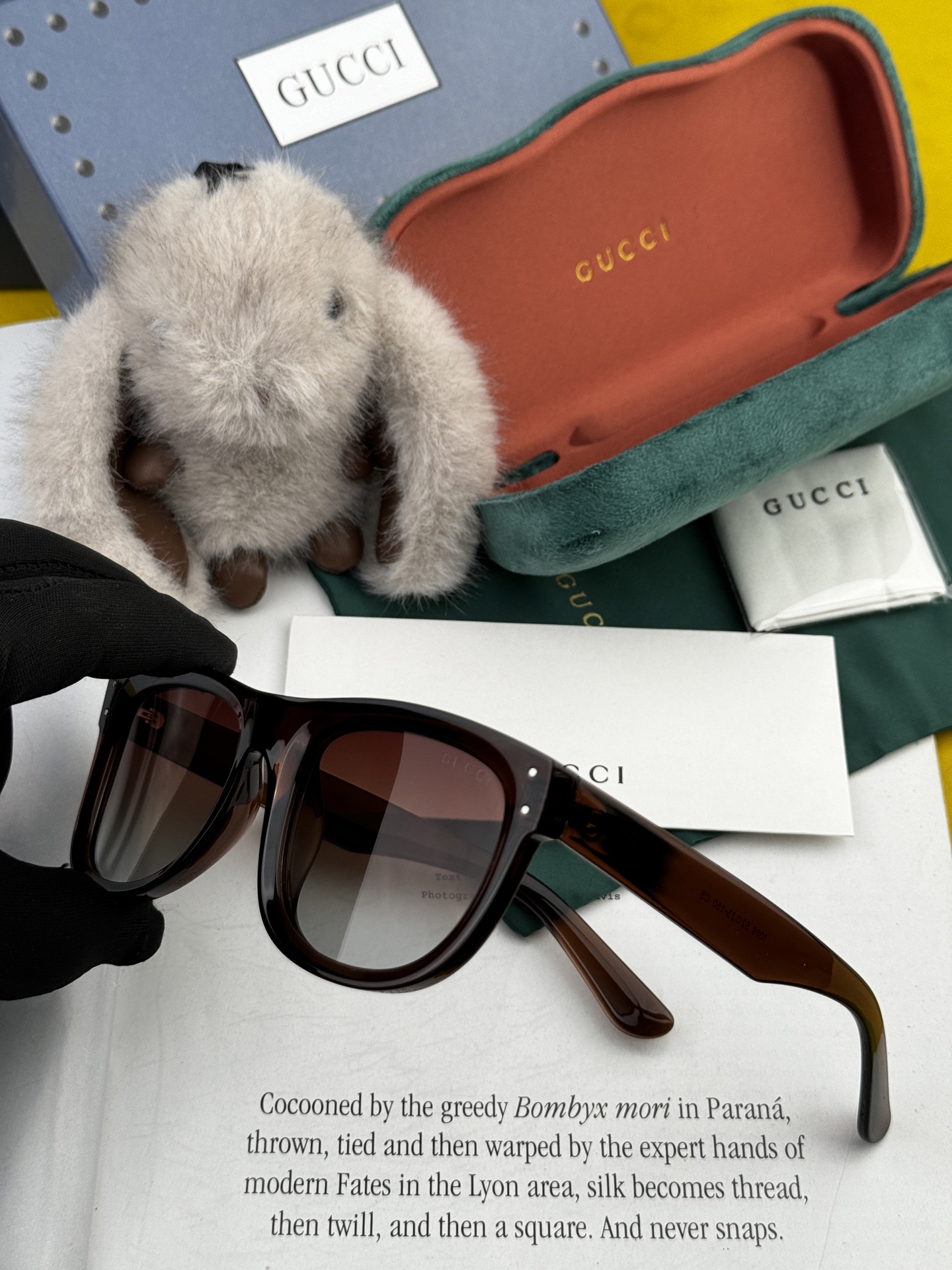 🔺 【GUCCI】2025开春新款 潮流爆款 时尚方框偏光太阳镜 高品质 佩戴舒适 网红潮款墨镜 型号：