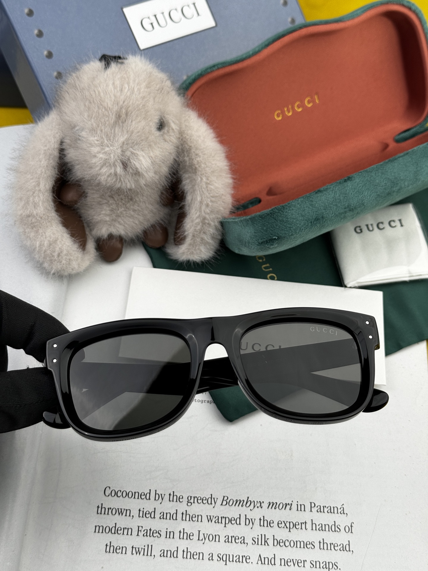 🔺 【GUCCI】2025开春新款 潮流爆款 时尚方框偏光太阳镜 高品质 佩戴舒适 网红潮款墨镜 型号：
