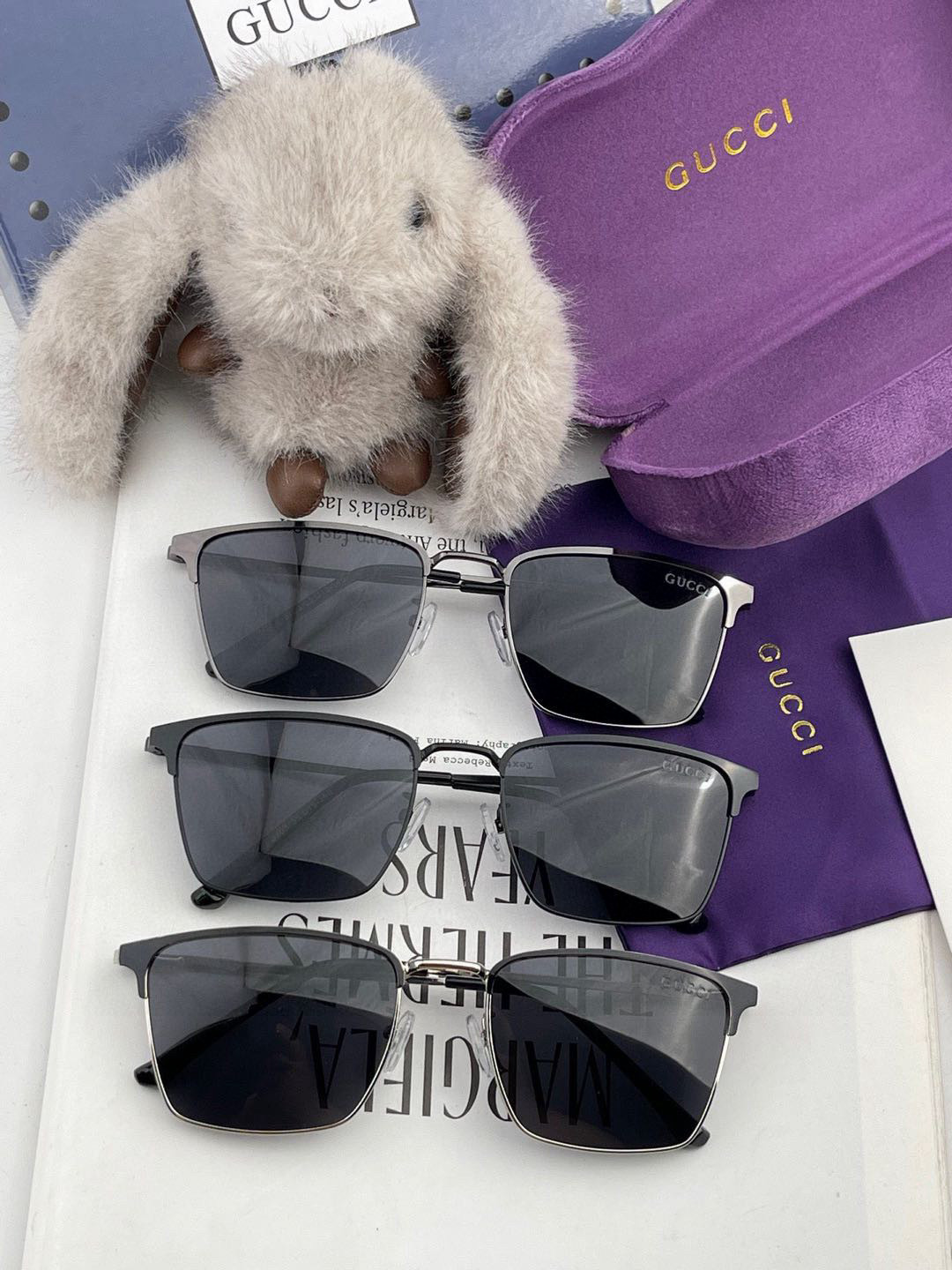   Gucci 。  高品质男女款墨镜   👍 进口宝丽来偏光镜片  。蛤蟆镜 开车钓鱼都可 。百搭显瘦