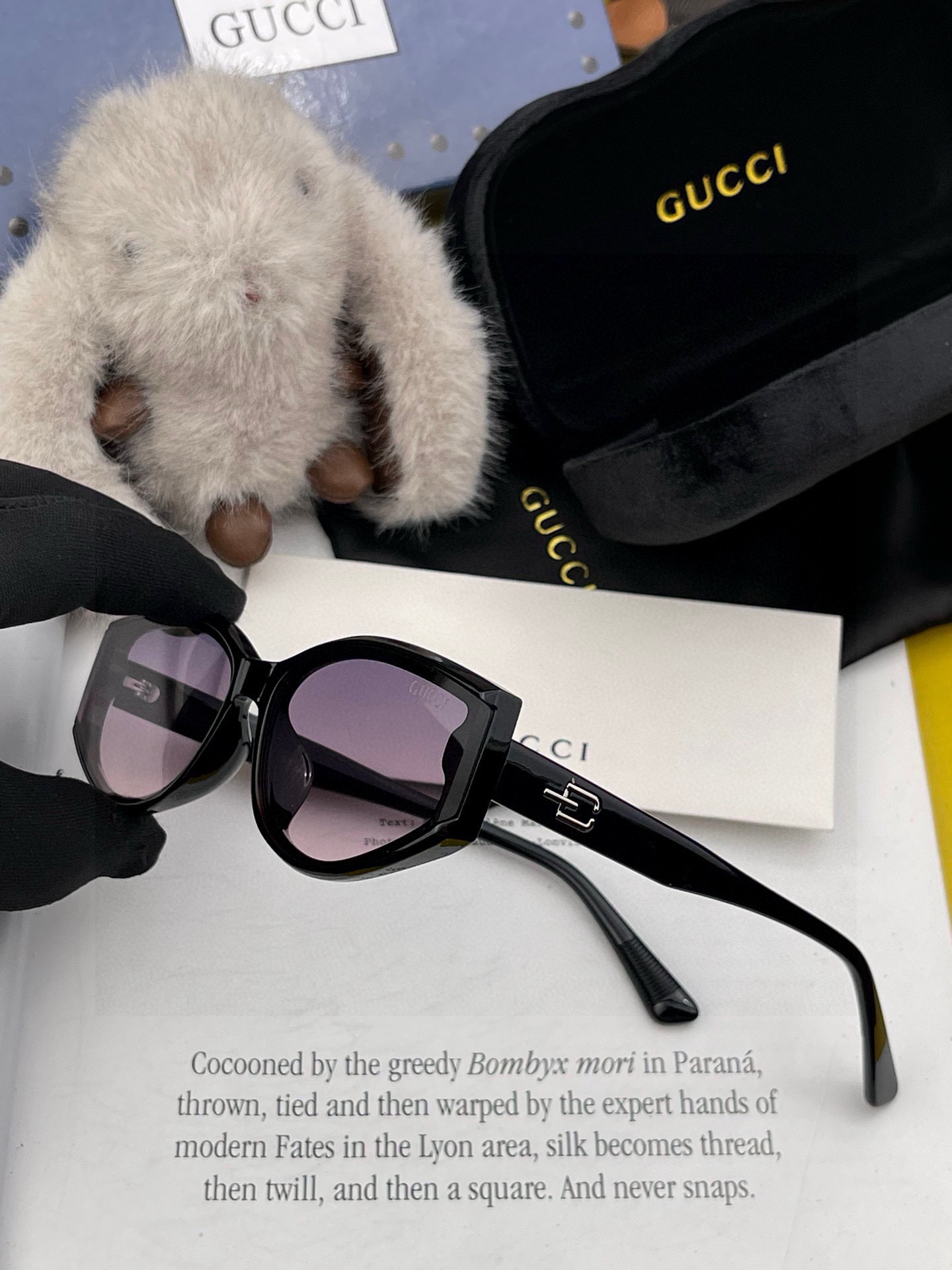 🔺 【GUCCI】2025开春新款 潮流爆款 时尚方框偏光太阳镜 高品质 佩戴舒适 网红潮款墨镜 女士高